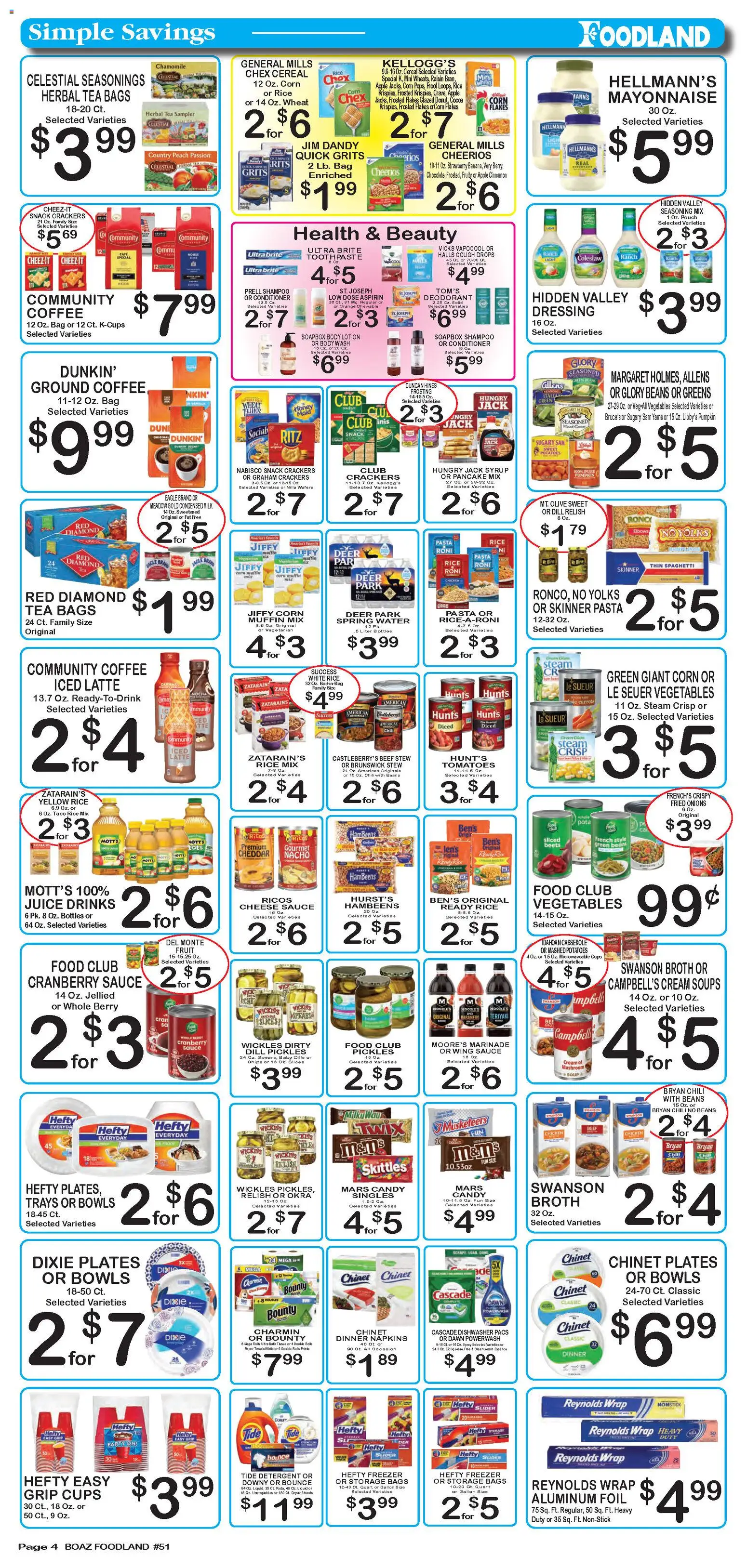 Foodland Weekly Ad - valid from 25.11.2025 | Page: 4 | Products: Shampoo, Conditioner, Cheese, Dishwasher