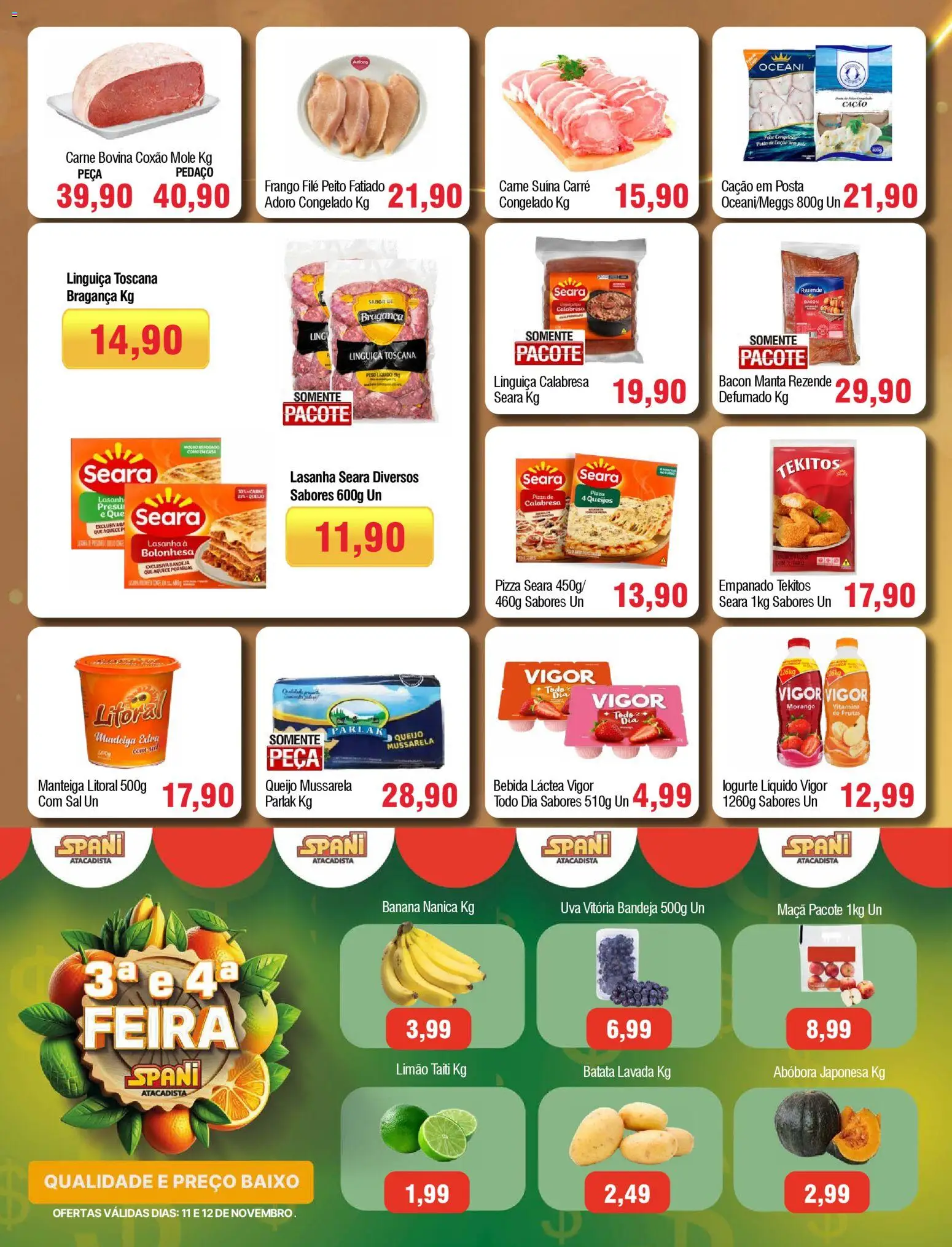 Spani Atacadista Folheto - válido de 11.11.2025 | Página: 2 | Produtos: Carne, Bebida, Batata, Mussarela