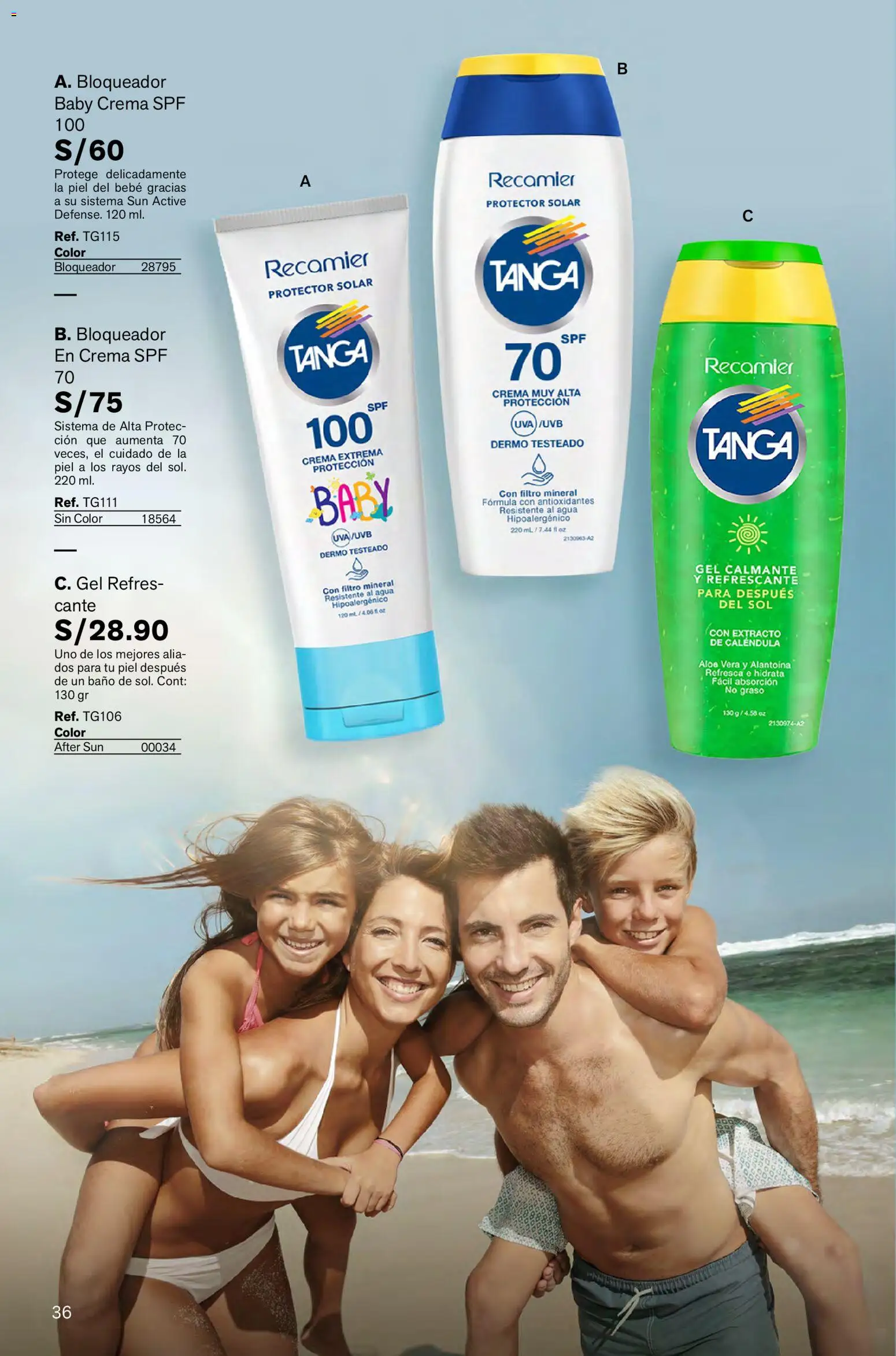 Catálogo Leonisa válido desde 16.01.2026 | Página: 36 | Productos: Protector solar, Baño, Crema