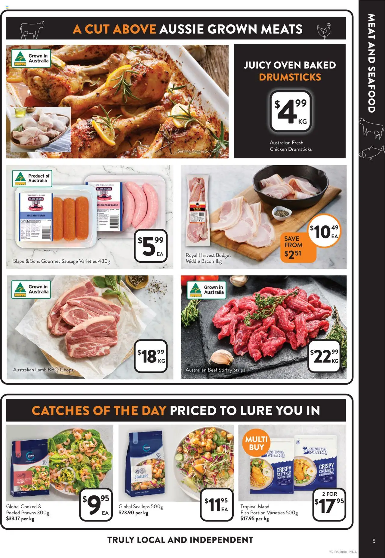 Foodworks catalogue - valid from 08.10.2025 | Page: 5 | Products: Lamb, Fish, Meat, Seafood