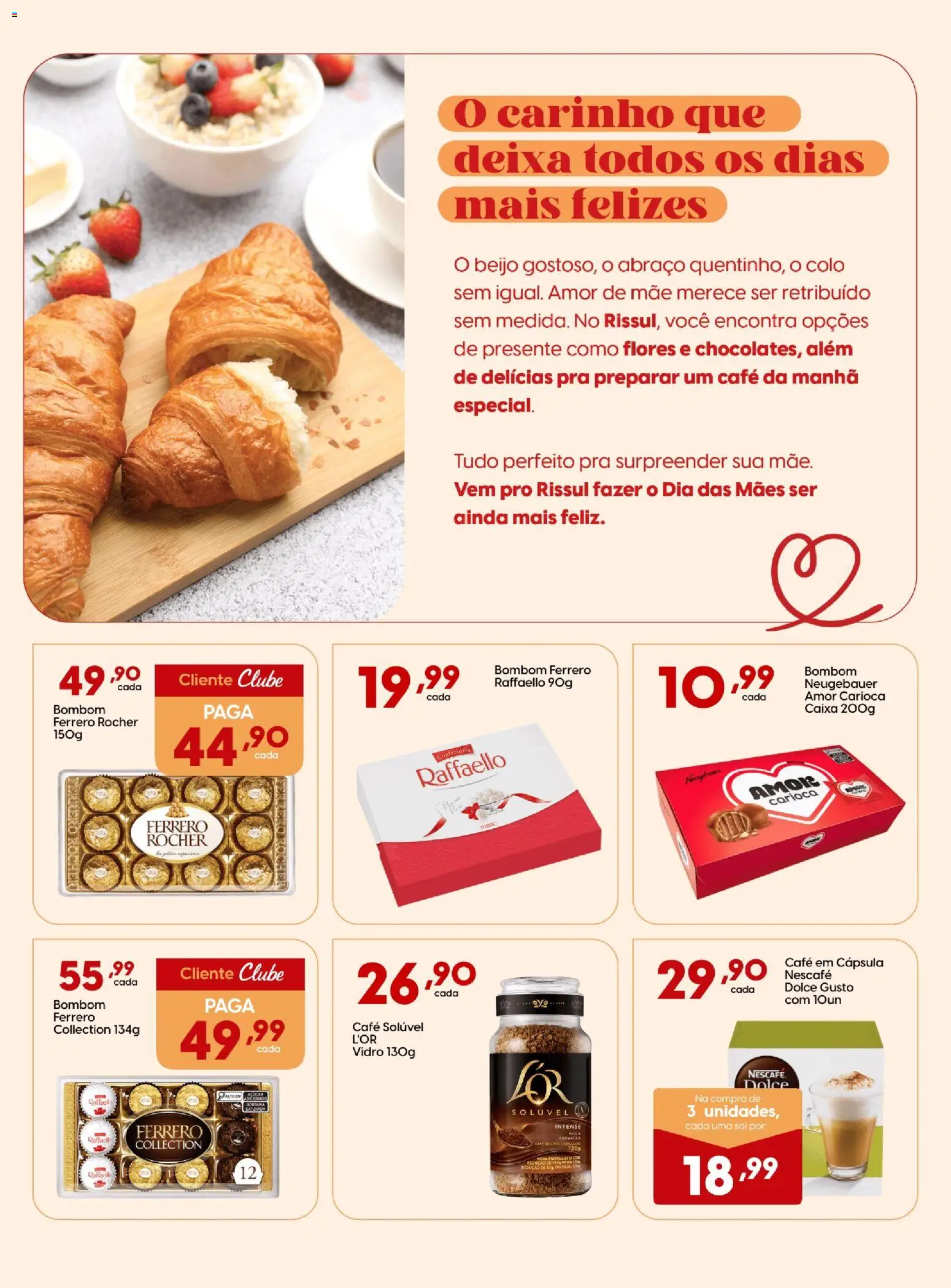 Rissul Folheto - válido de 20.04.2026 | Página: 2 | Produtos: Flores, Ferrero Rocher, Açúcar, Café solúvel