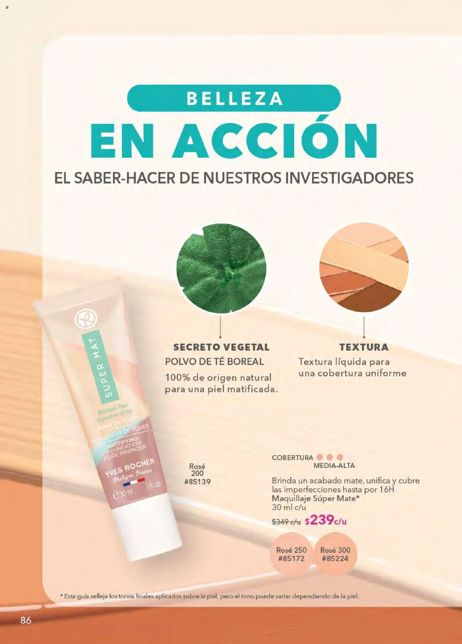 Nuevas ofertas de Yves Rocher válidas en toda la República Mexicana desde el 21.04.2026. ¡Encuentra las mejores ofertas en Yves Rocher campaña 6 2026! | Página: 88 | Productos: Té, Maquillaje, Polvo, Sobre
