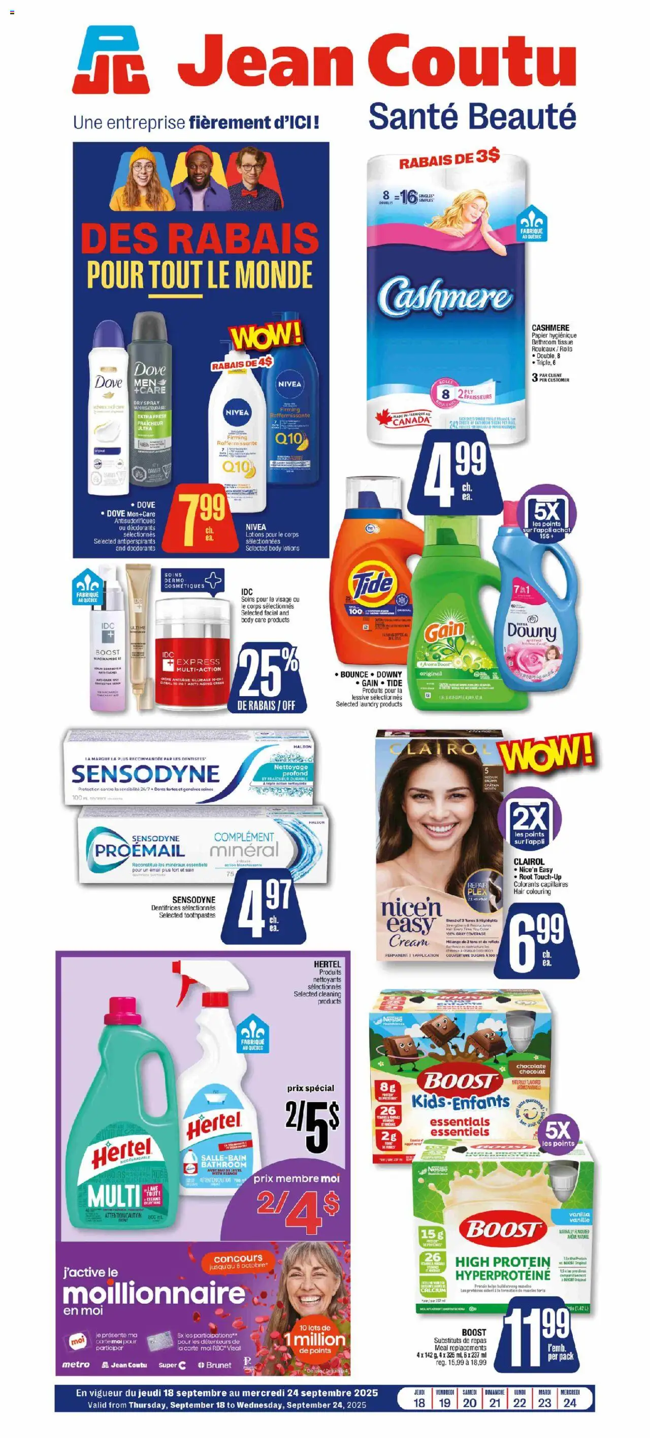 Jean Coutu flyer valid from 18.09.2025 | Page: 1 | Products: Cream, Chocolate
