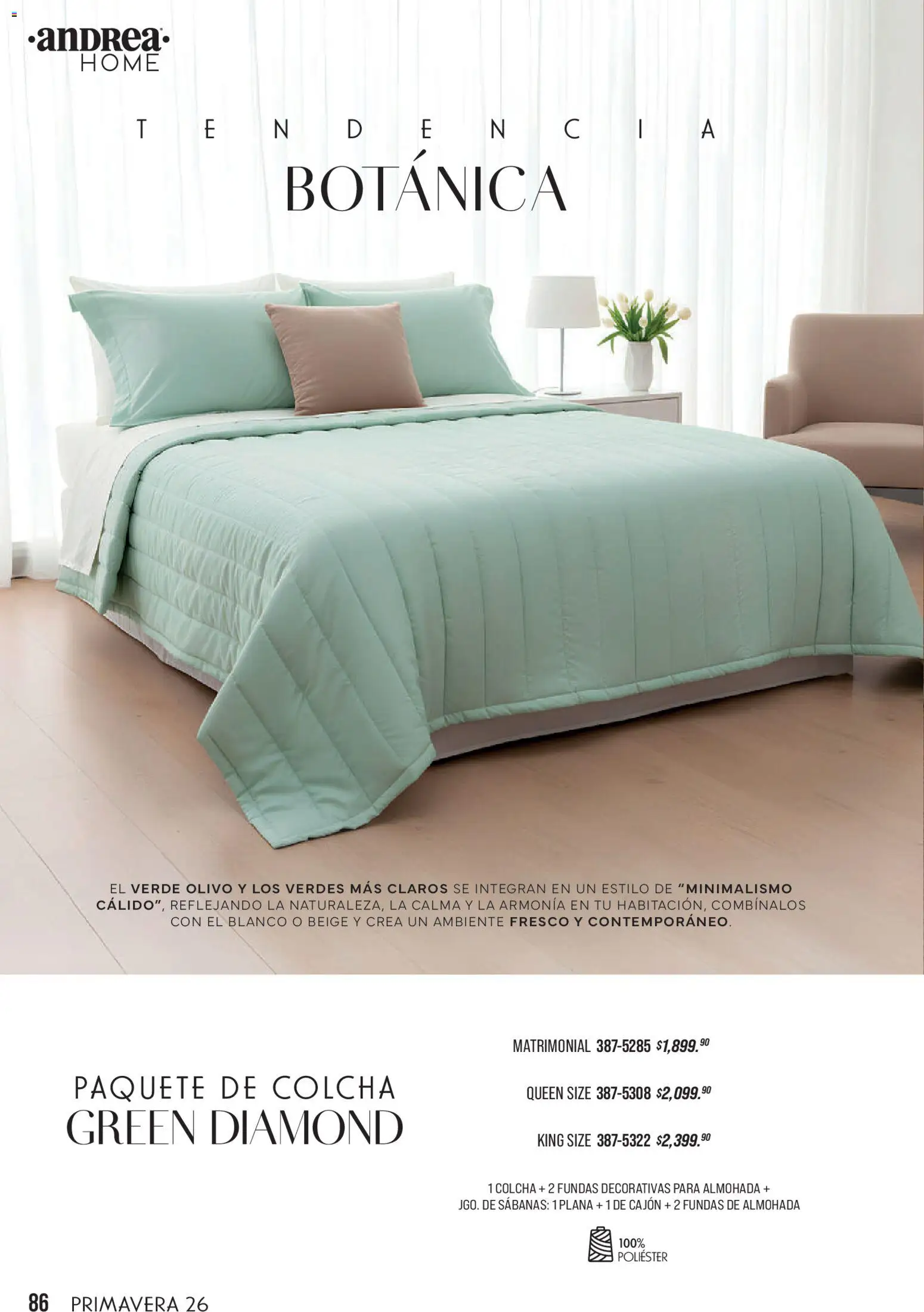 Nuevas ofertas de Andrea válidas en toda la República Mexicana desde el 22.03.2026. ¡Encuentra las mejores ofertas en Andrea catálogo Lo más top! | Página: 86 | Productos: Almohada, Sabanas