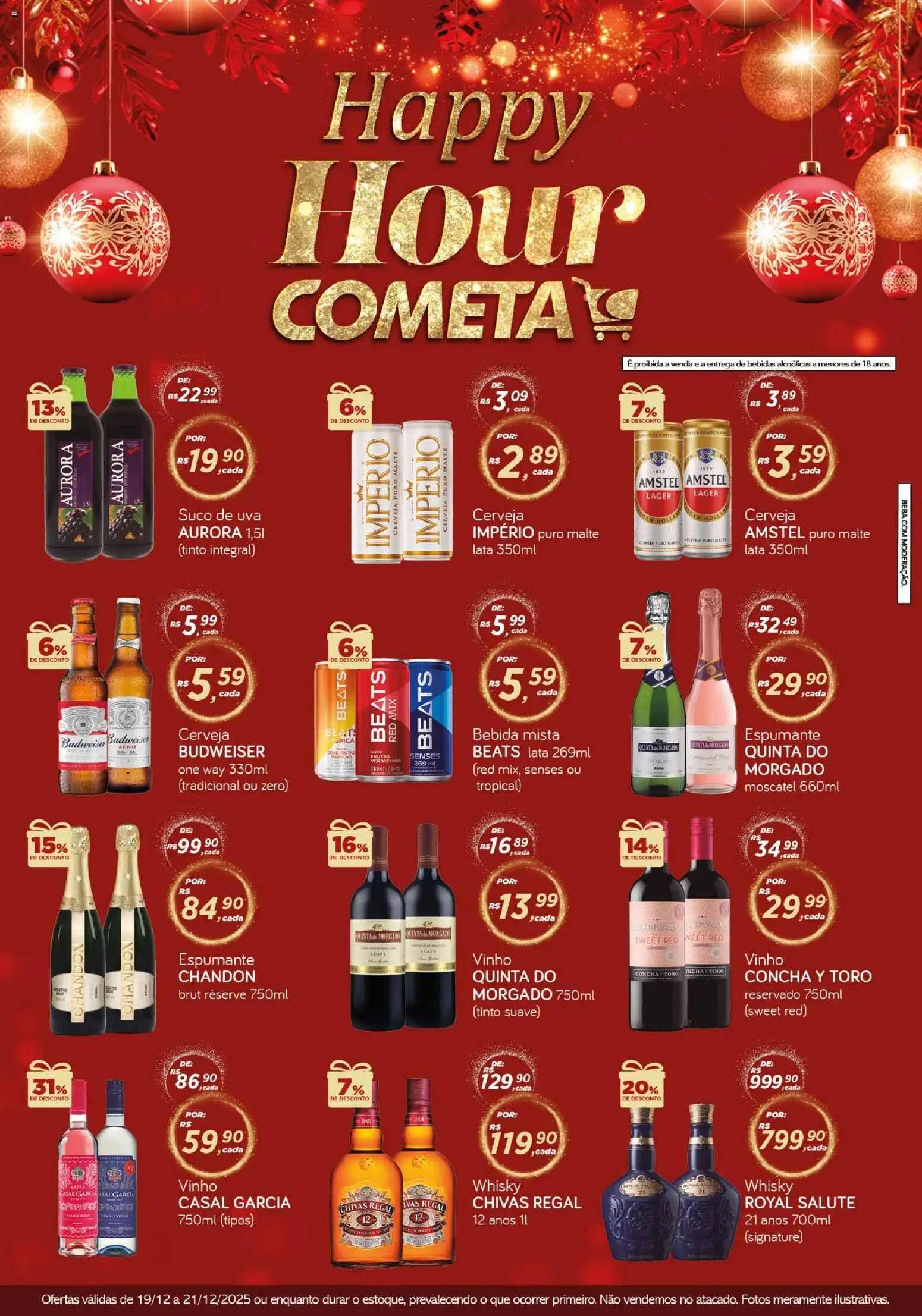 Cometa Supermercados Folheto - válido de 19.12.2025 | Página: 1 | Produtos: Espumante, Suco, Vinho, Cerveja