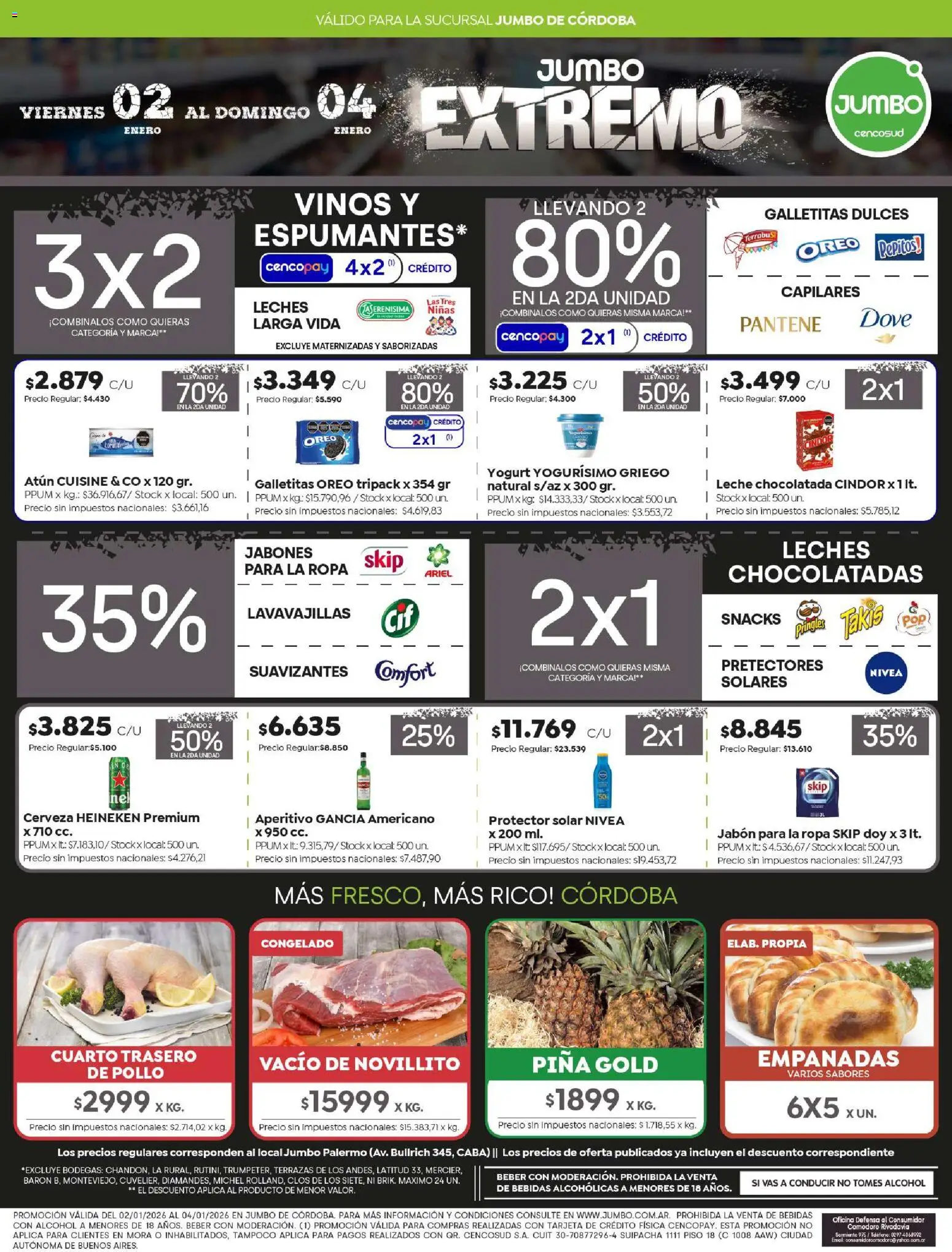 Jumbo - Ofertas | Córdoba │ válido desde el 02.01.2026 | Página: 1 | Productos: Lavavajillas, Jabón, Leche, Cerveza