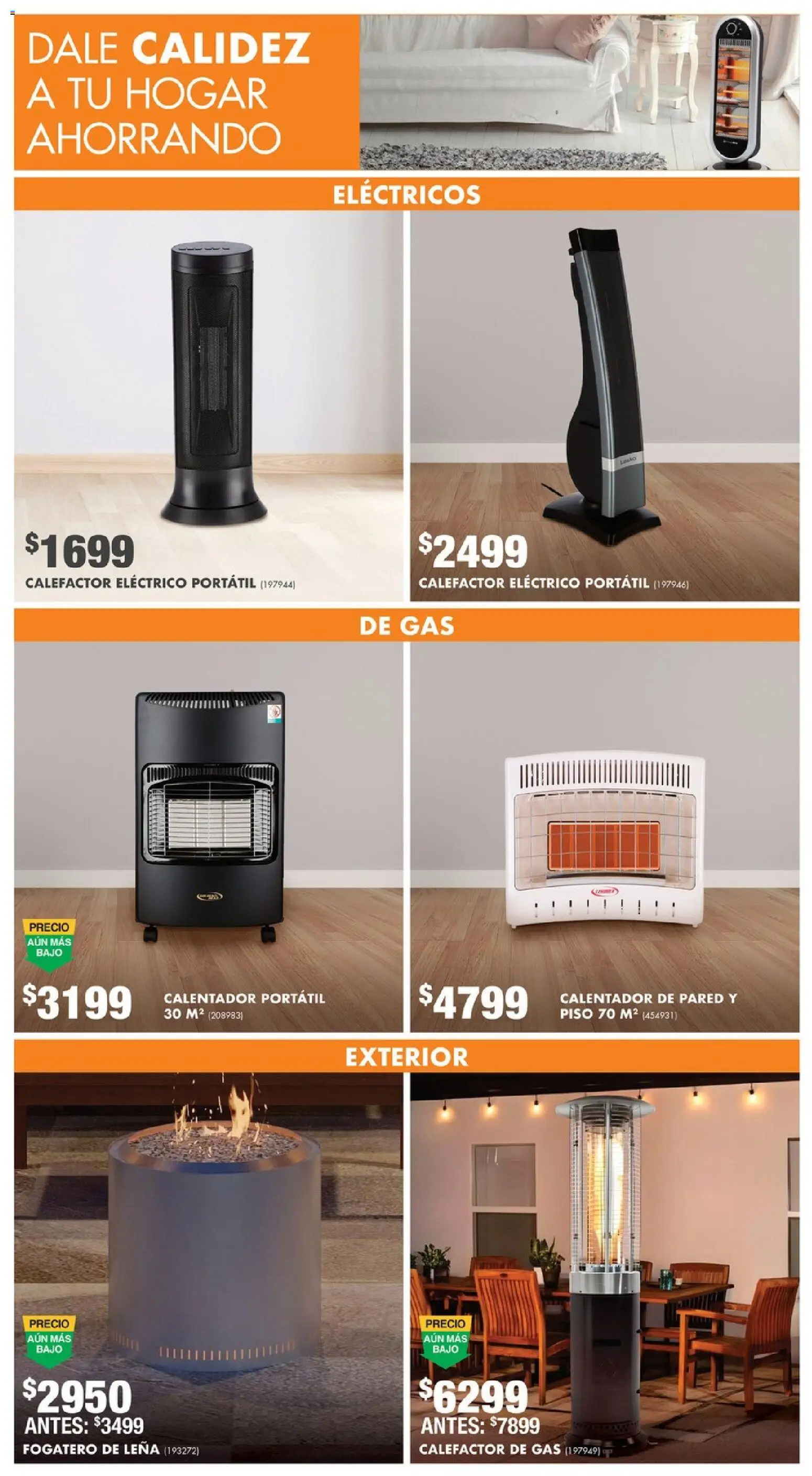 Nuevas ofertas de Home Depot válidas en toda la República Mexicana desde el 26.12.2025. ¡Encuentra las mejores ofertas en Home Depot catálogo ! | Página: 9 | Productos: Calefactor