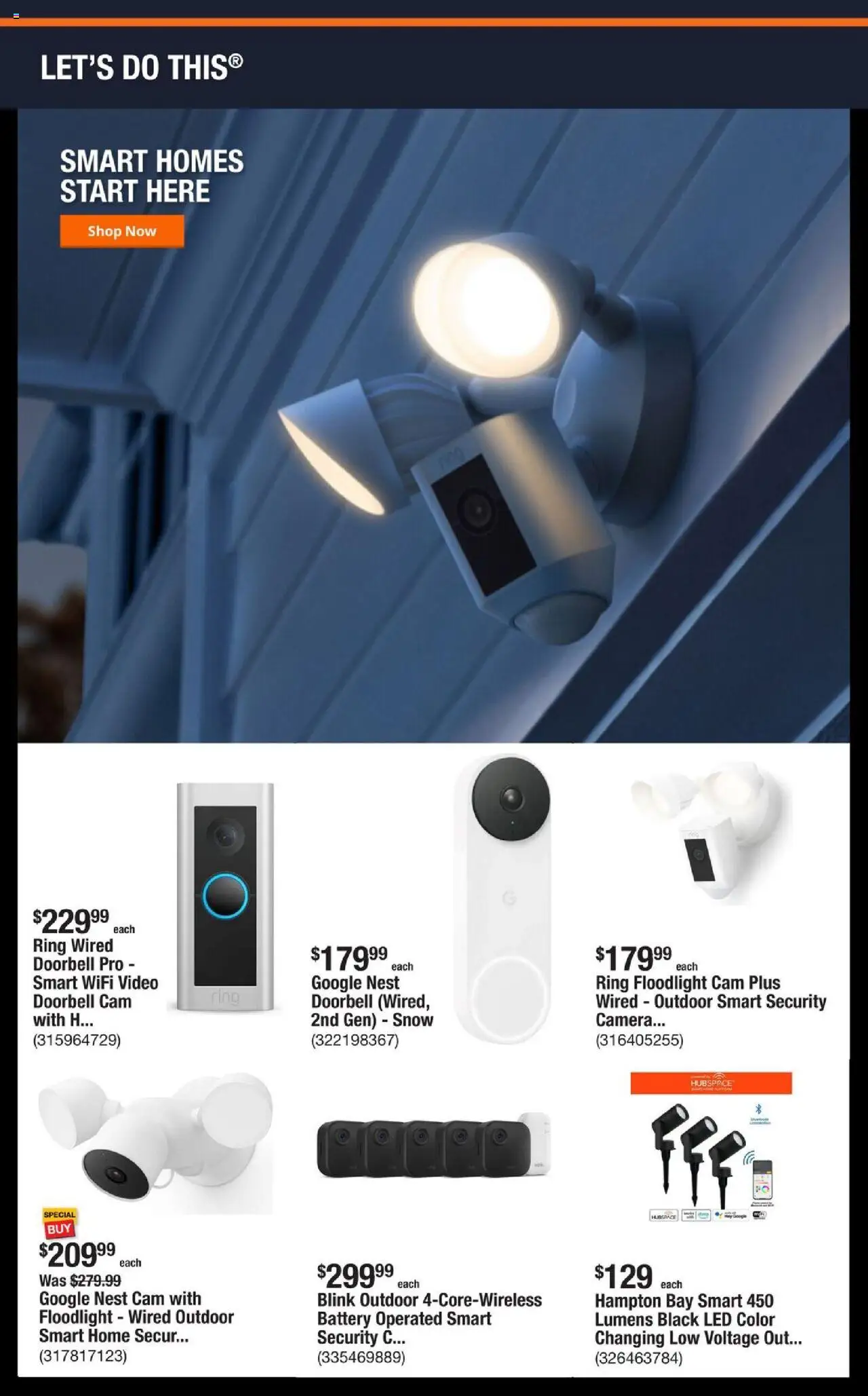 Home Depot Shop Pro Ad - FL - valid from 13.10.2025 | Page: 3 | Products: Battery, Ring, Video, Camera