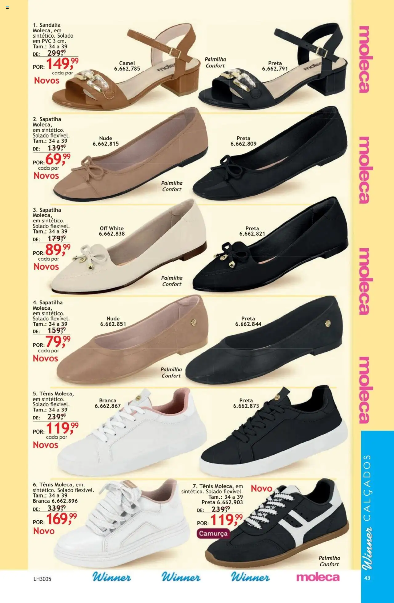 Quatro Estações Folheto - válido de 01.10.2025 | Página: 43 | Produtos: Tênis, Palmilha