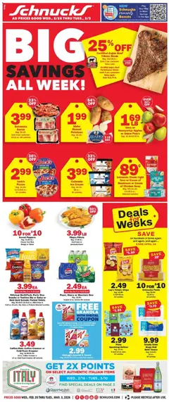 Preview of Schnucks weekly ads valid from 25.02.2026