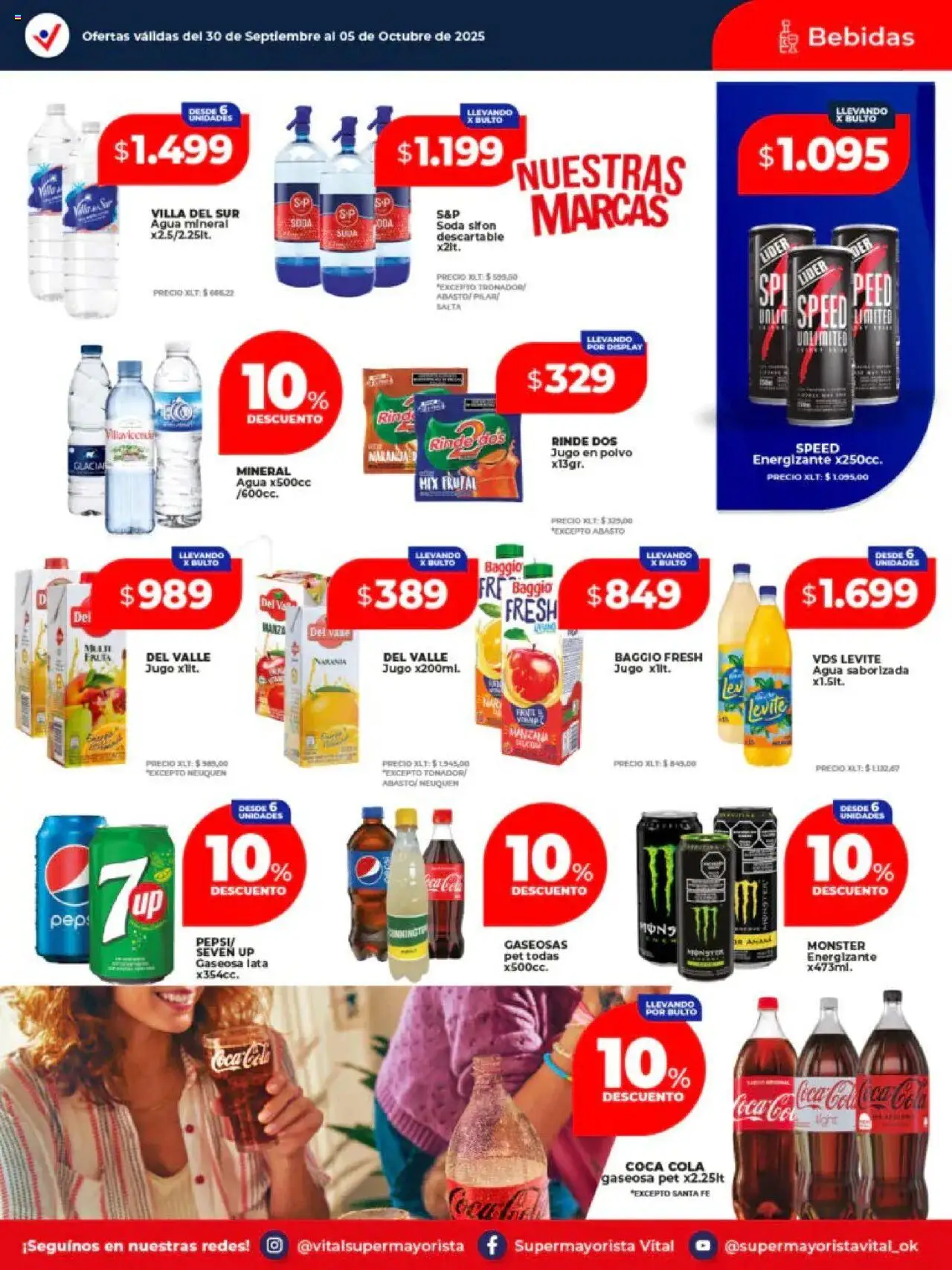Vital - Ofertas Neuquén │ válido desde el 30.09.2025 | Página: 20 | Productos: Polvo, Gaseosa, Soda, Agua