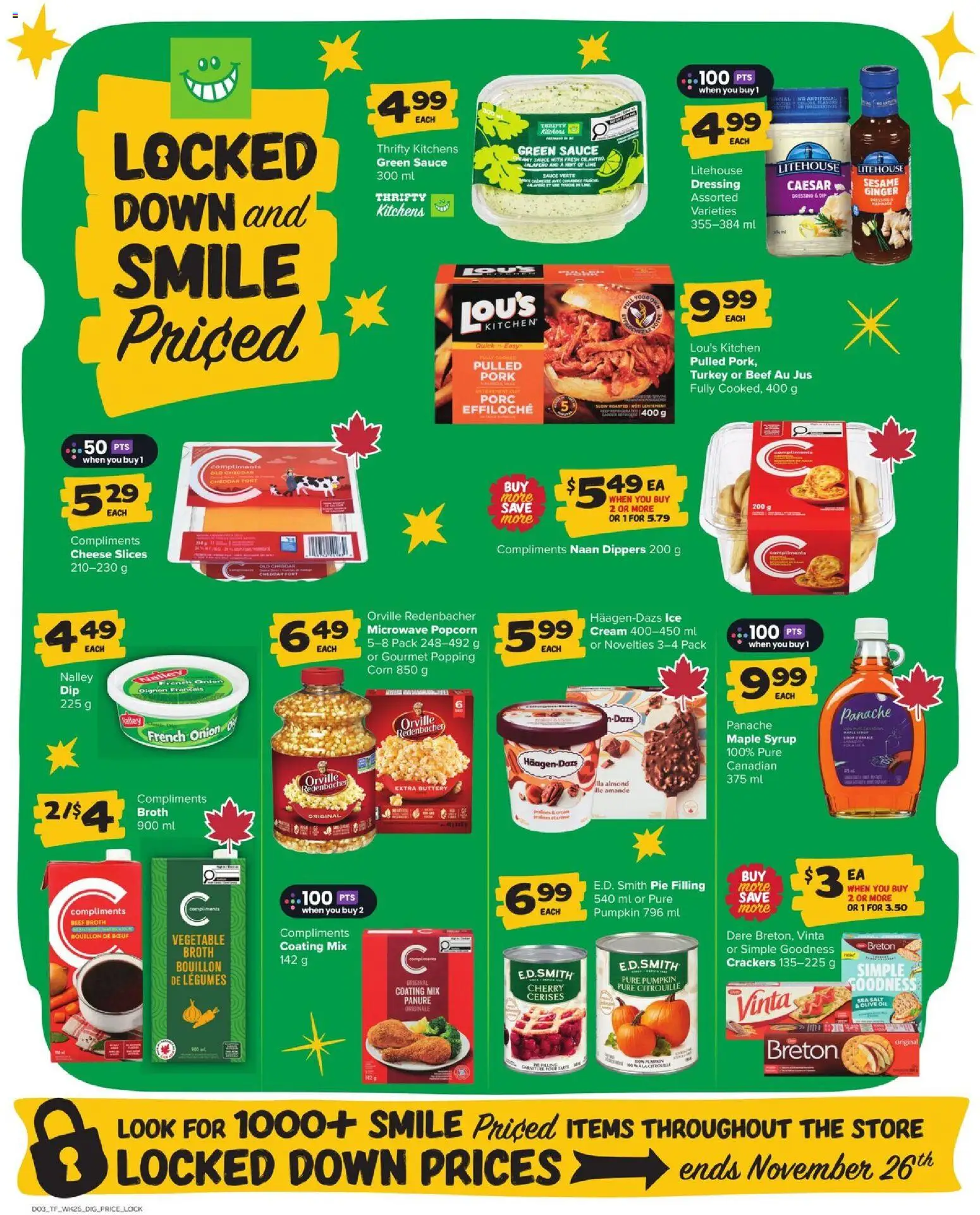 Thrifty Foods flyer valid from 23.10.2025 | Page: 10 | Products: Beef, Turkey, Cheese, Pumpkin
