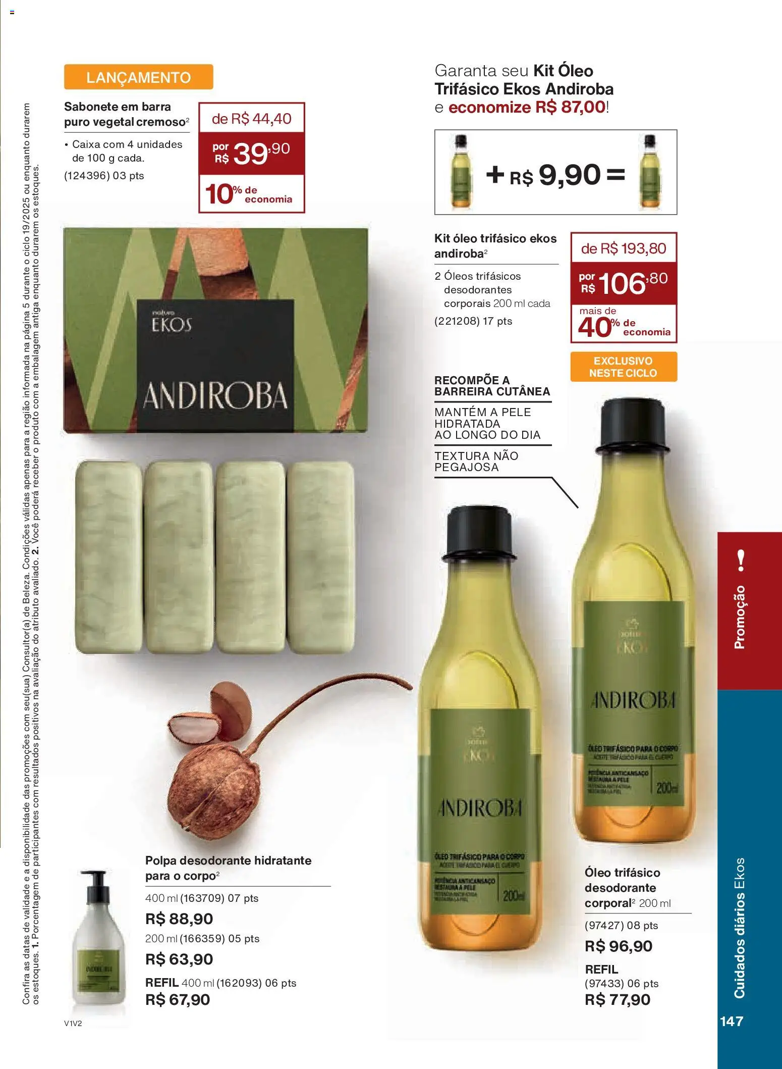 Natura Folheto - válido de 26.11.2025 | Página: 147 | Produtos: Desodorante, Caixa, Óleo, Sabonete