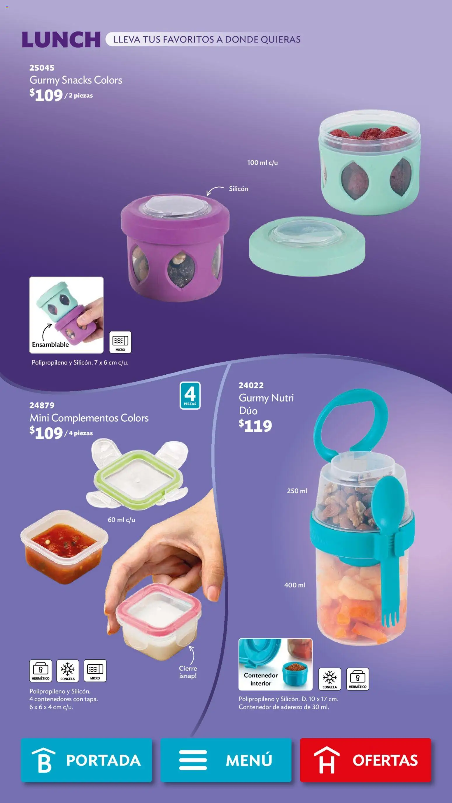 Nuevas ofertas de Betterware válidas en toda la República Mexicana desde el 01.12.2025. ¡Encuentra las mejores ofertas en Betterware campaña 12 2025! | Página: 64 | Productos: Aderezo, Contenedor