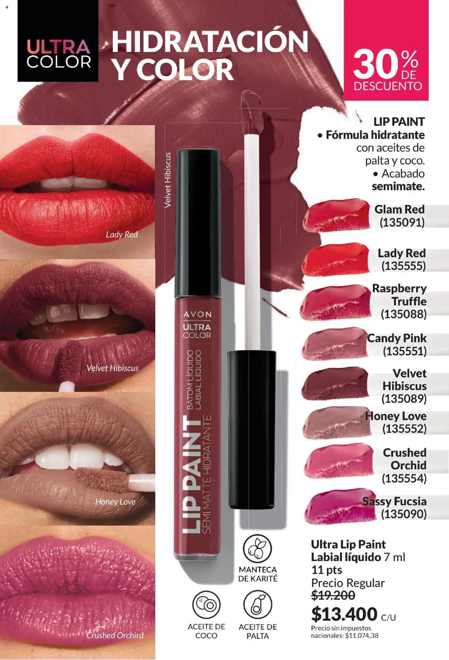 Catálogo AVON Campaña 4/2026 │ válido desde el 01.04.2026 | Página: 19 | Productos: Aceite, Palta, Manteca