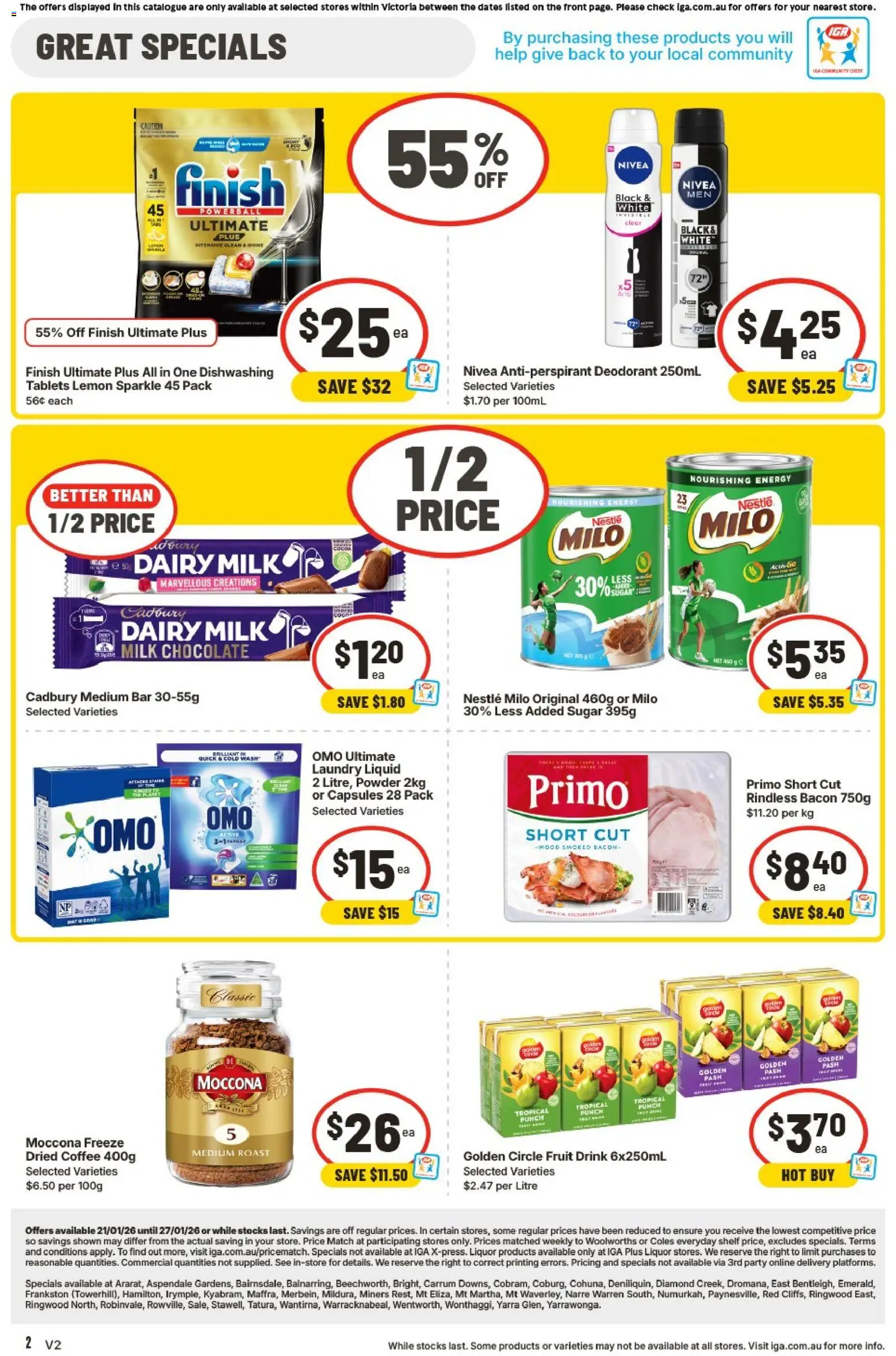 IGA catalogue - valid from 21.01.2026 | Page: 33 | Products: Shelf, Powder, Milk, Lemon