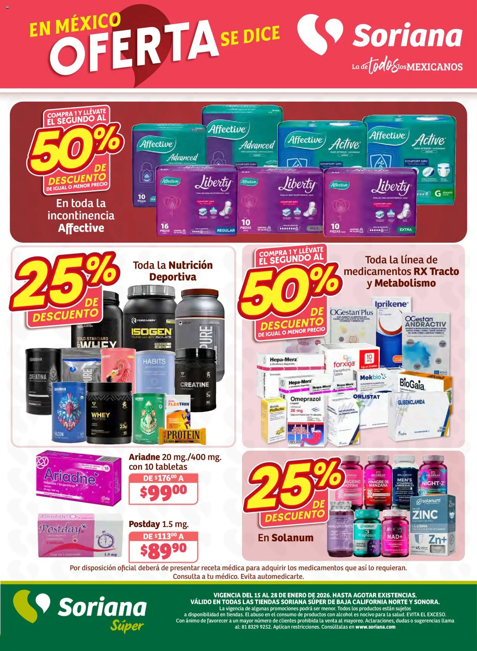 Nuevas ofertas de Soriana válidas en toda la República Mexicana desde el 15.01.2026. ¡Encuentra las mejores ofertas en Soriana - Preciazazaso Súper: Frontera BCN, Son! | Página: 30 | Productos: Vinagre, Sal, Manzana