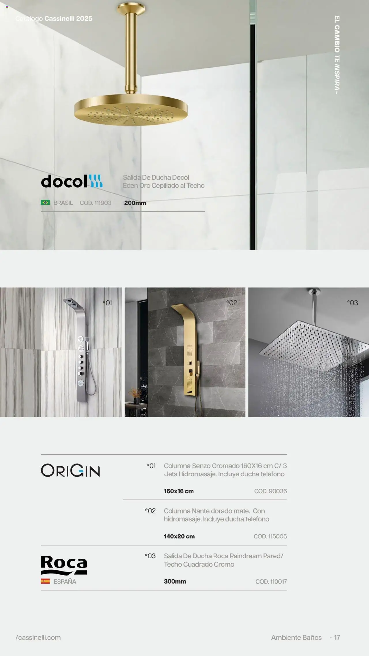 Catálogo Cassinelli válido desde 05.08.2025 | Página: 17 | Productos: Ducha, Té, Teléfono