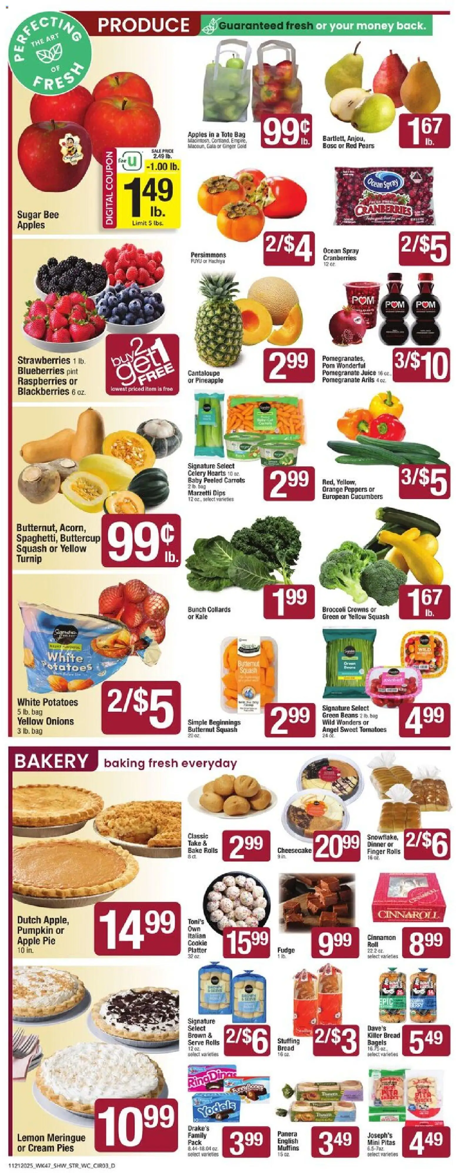 Star Market Weekly Ad - valid from 21.11.2025 | Page: 3 | Products: Squash, Cream, Cucumbers, Pumpkin