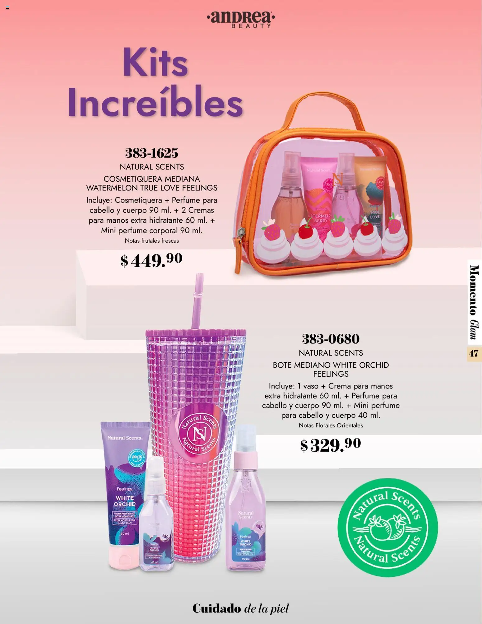 Nuevas ofertas de Andrea válidas en toda la República Mexicana desde el 26.10.2025. ¡Encuentra las mejores ofertas en Andrea catálogo Momento Glam! | Página: 47 | Productos: Crema, Mango, Perfume