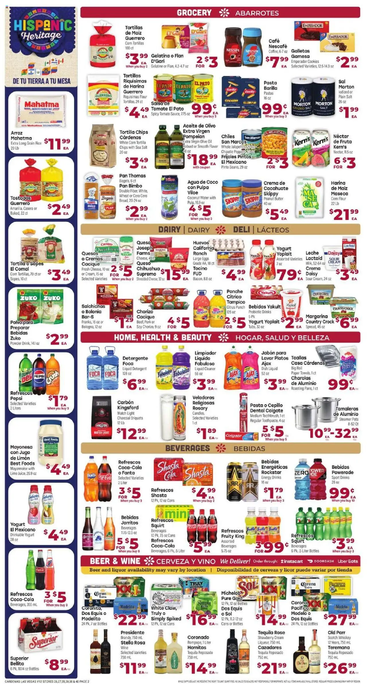 Cardenas Weekly Ad - NV - valid from 17.09.2025 | Page: 2 | Products: Yogurt, Beer, Rice, Lime