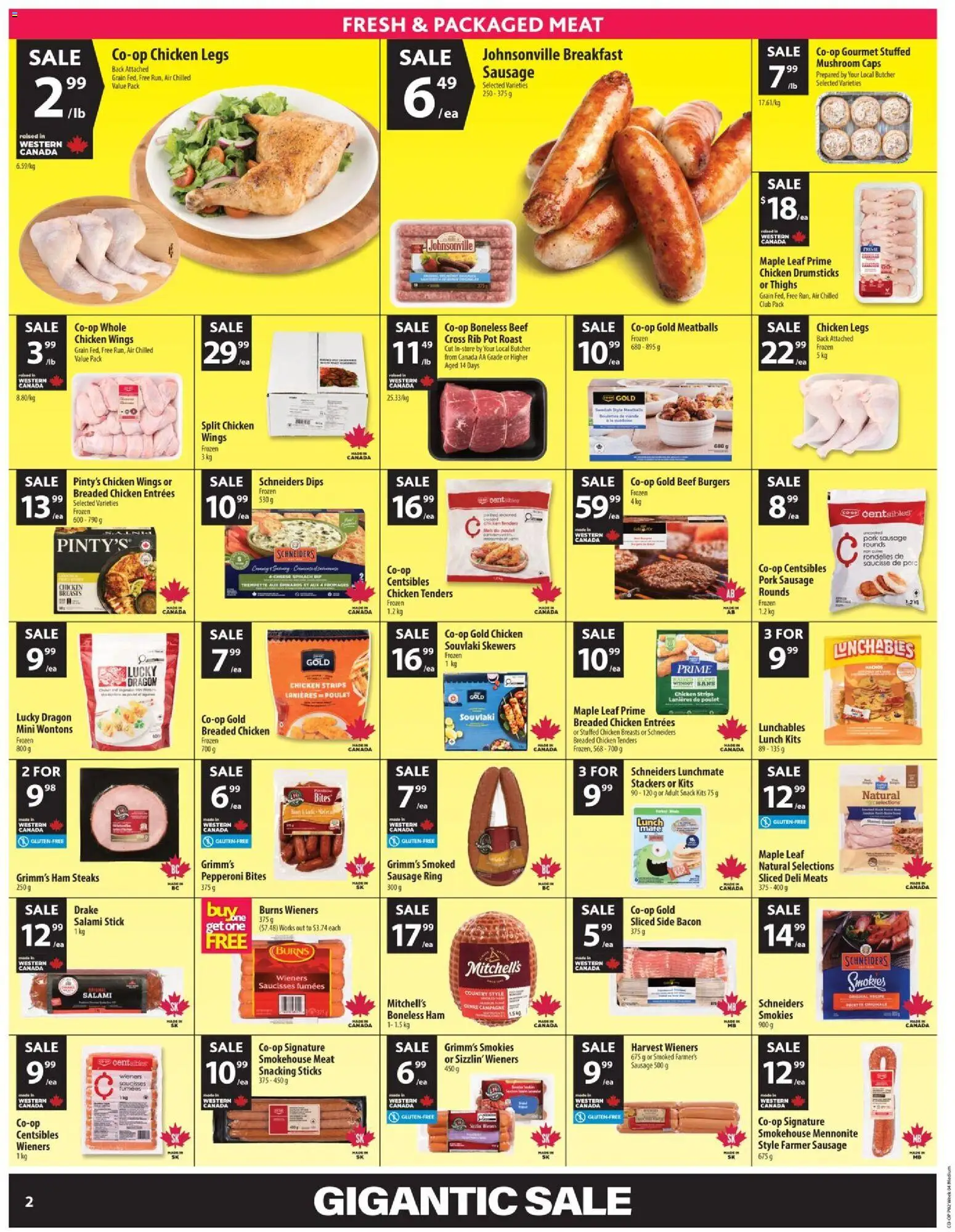 Co-op Food flyer valid from 22.01.2026 | Page: 3 | Products: Chicken wings, Chicken breasts, Ham, Pork