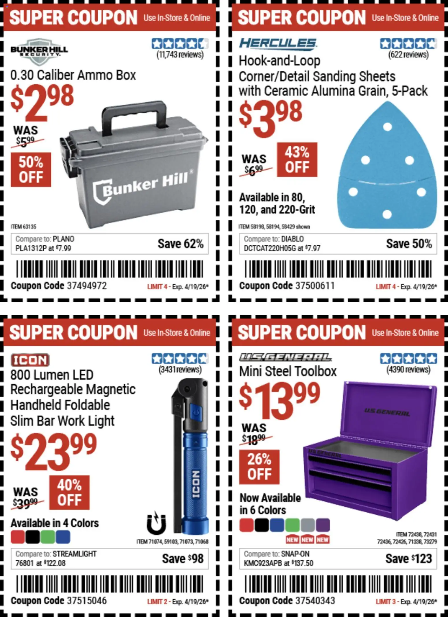 Harbor Freight Spring Black Friday - valid from 14.04.2026 | Page: 13 | Products: Box, Ammo