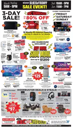 Preview of ABC Warehouse weekly ads valid from 28.11.2025