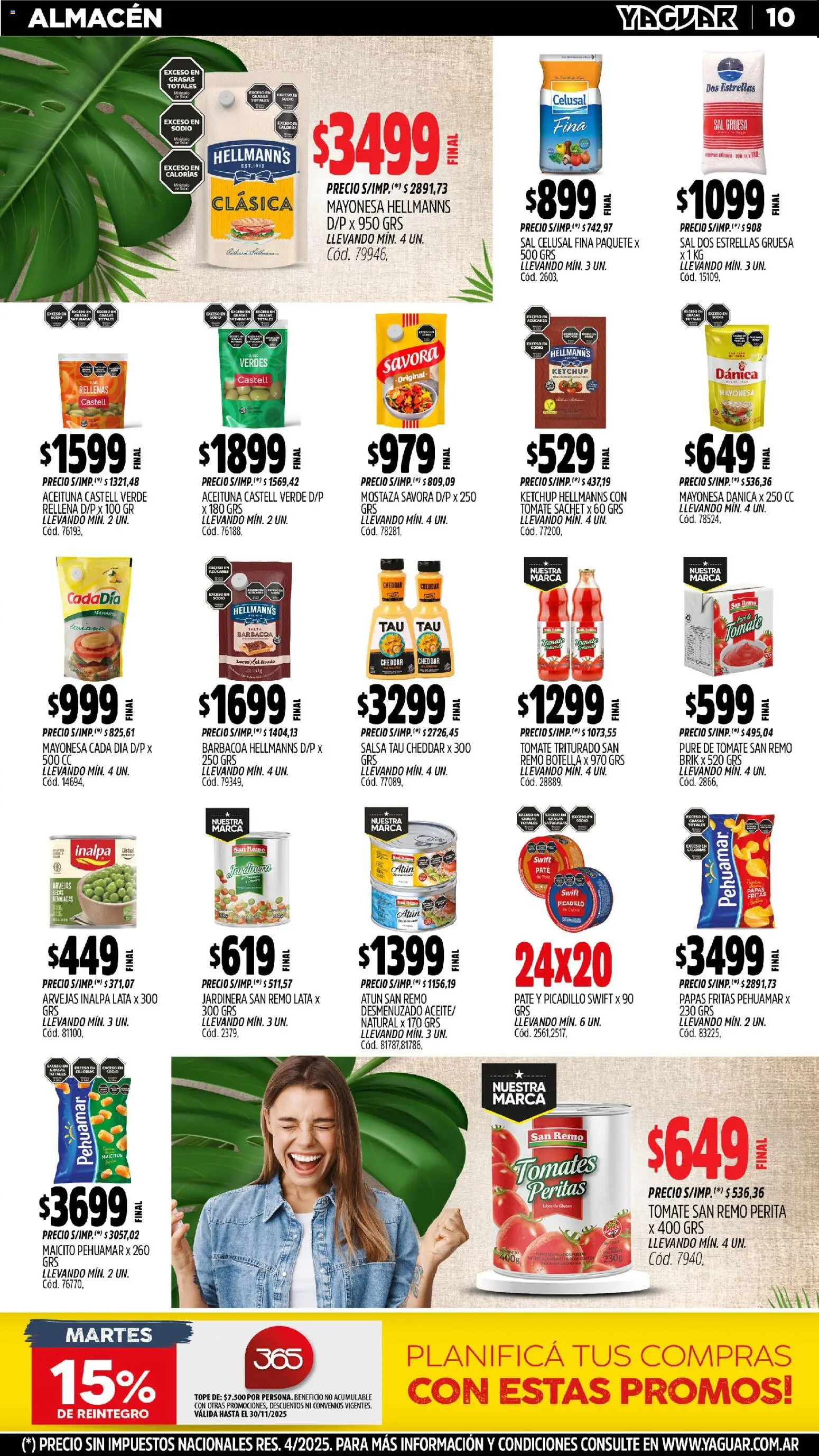 Yaguar - San Juan │ válido desde el 03.11.2025 | Página: 12 | Productos: Mostaza, Tomate, Pure de Tomate, Papas fritas