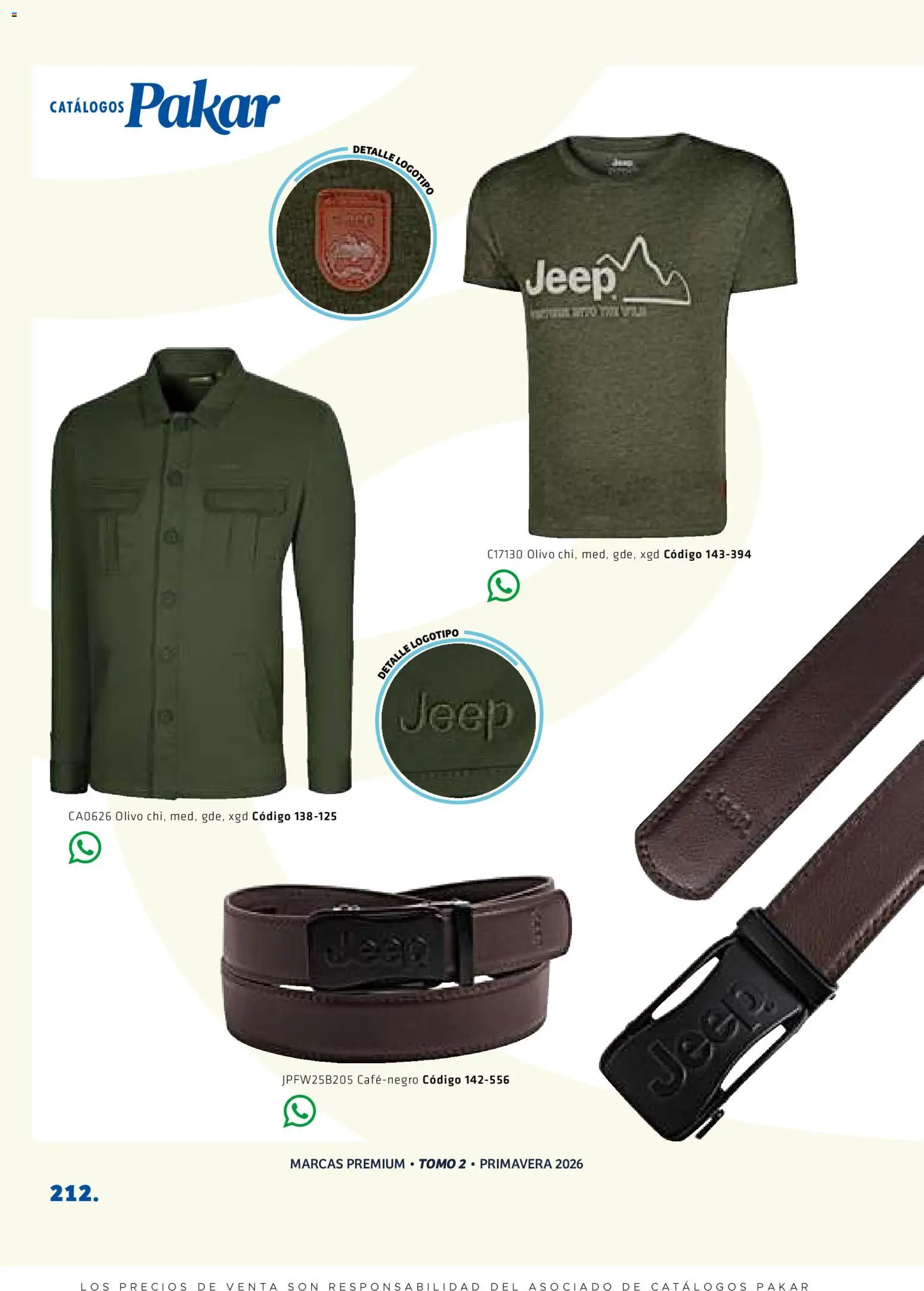 Nuevas ofertas de SC Pakar válidas en toda la República Mexicana desde el 27.02.2026. ¡Encuentra las mejores ofertas en SC Pakar catálogo Premium Men Tomo 2! | Página: 212