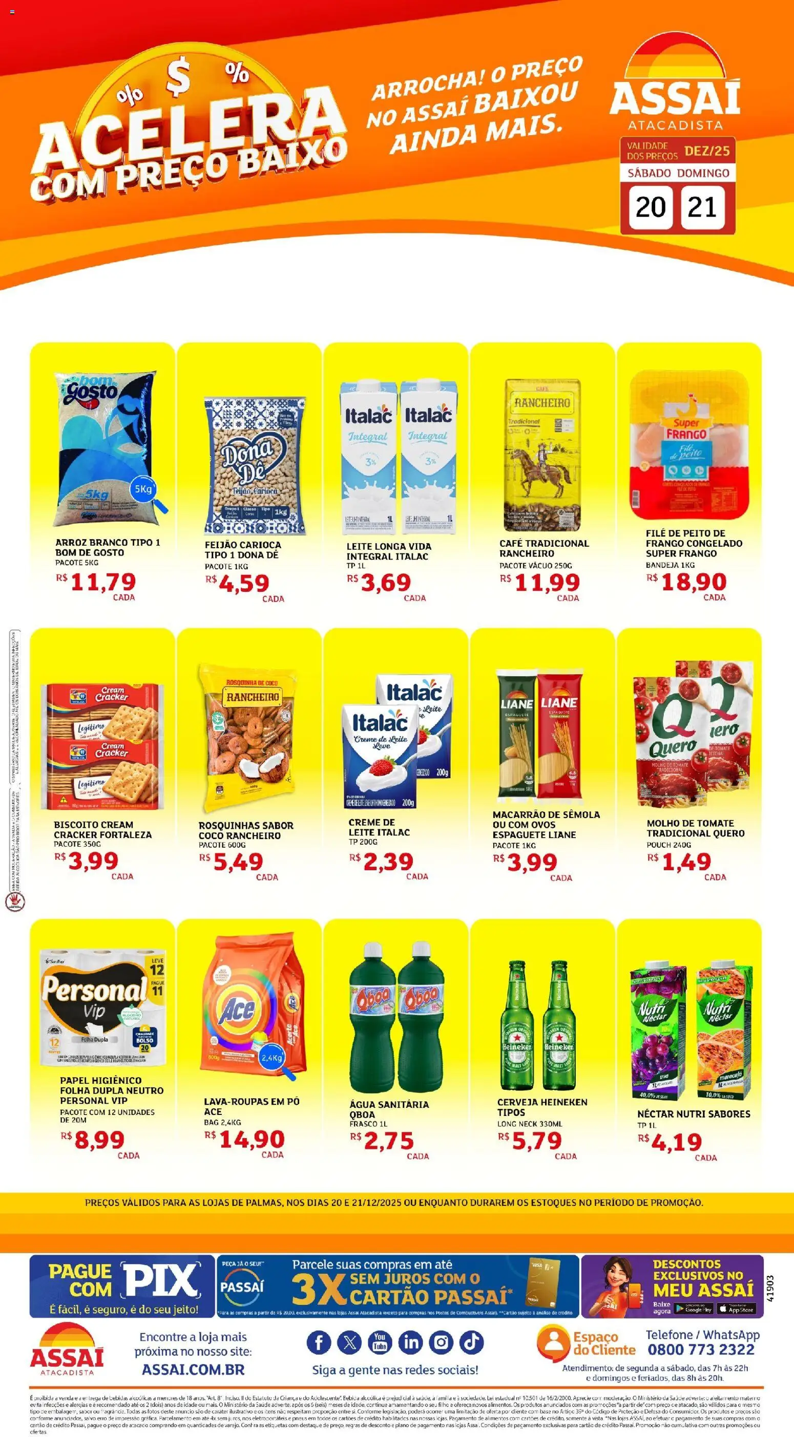 Assaí Atacadista Folheto - válido de 20.12.2025 | Página: 1 | Produtos: Pó, Pneus, Bandeja, Papel higiênico