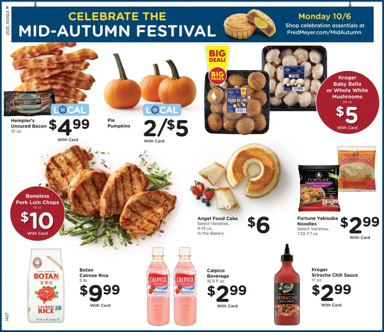 Fred Meyer Weekly Ad - valid from 01.10.2025 | Page: 14 | Products: Bakery, Pork, Rice, Angel Food Cake