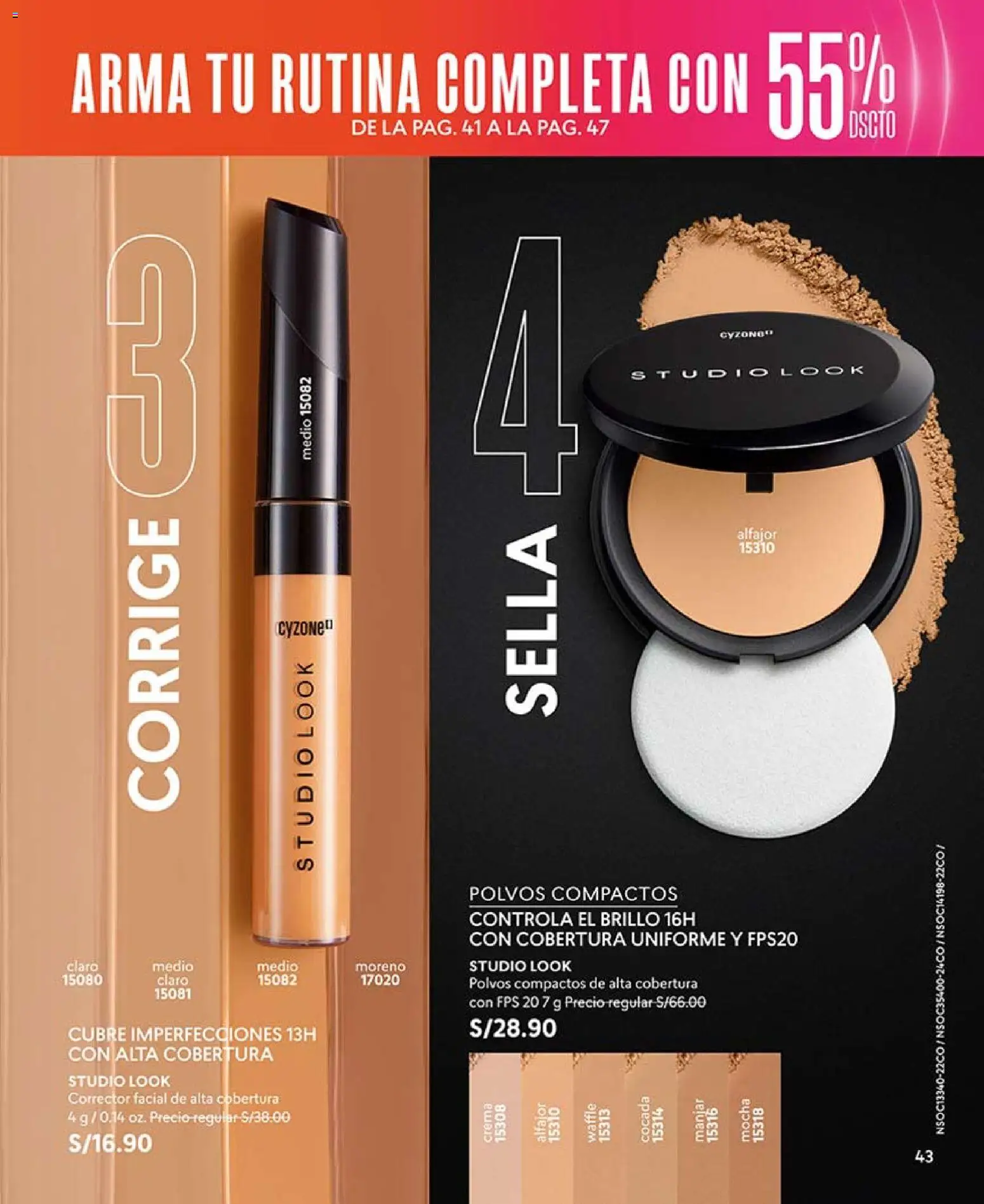 Catálogo CyZone válido desde 21.02.2026 | Página: 43 | Productos: Crema, Corrector