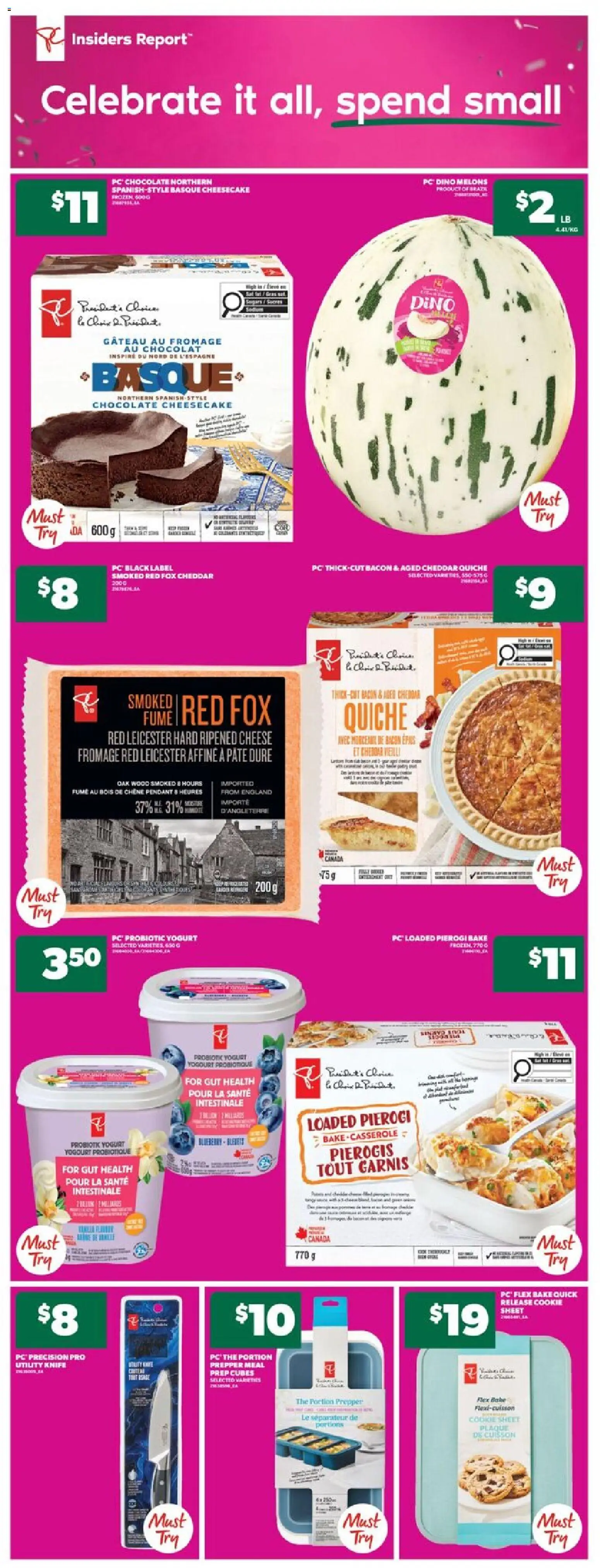 Real Canadian Superstore flyer valid from 13.11.2025 | Page: 8 | Products: PC, Cheese, Yogurt, Chocolate