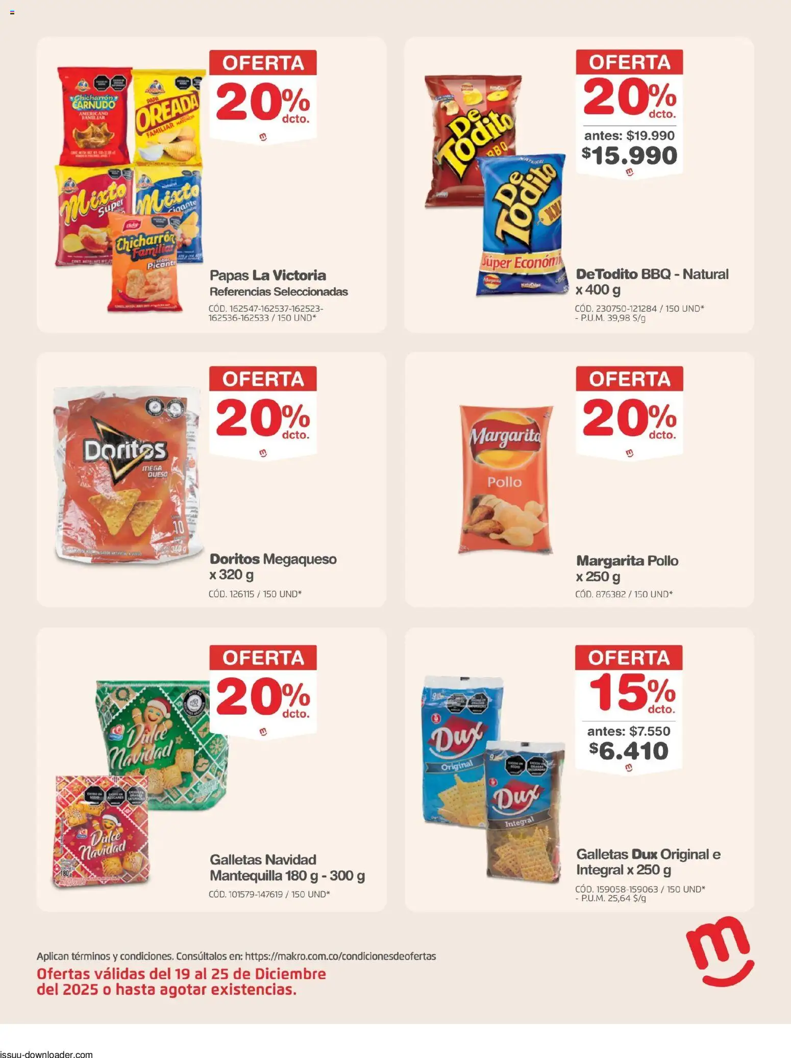 Makro revista - valida desde el 19.12.2025 | Página: 21 | Productos: Pollo, Galletas, Mantequilla, Queso