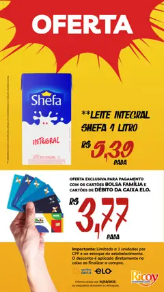 Ricoy - Ofertas da semana - Pré-Visualização do folheto da loja Ricoy, válido de 07.10.2025 | Página: 6 | Produtos: Leite integral, Caixa, Leite, Bolsa