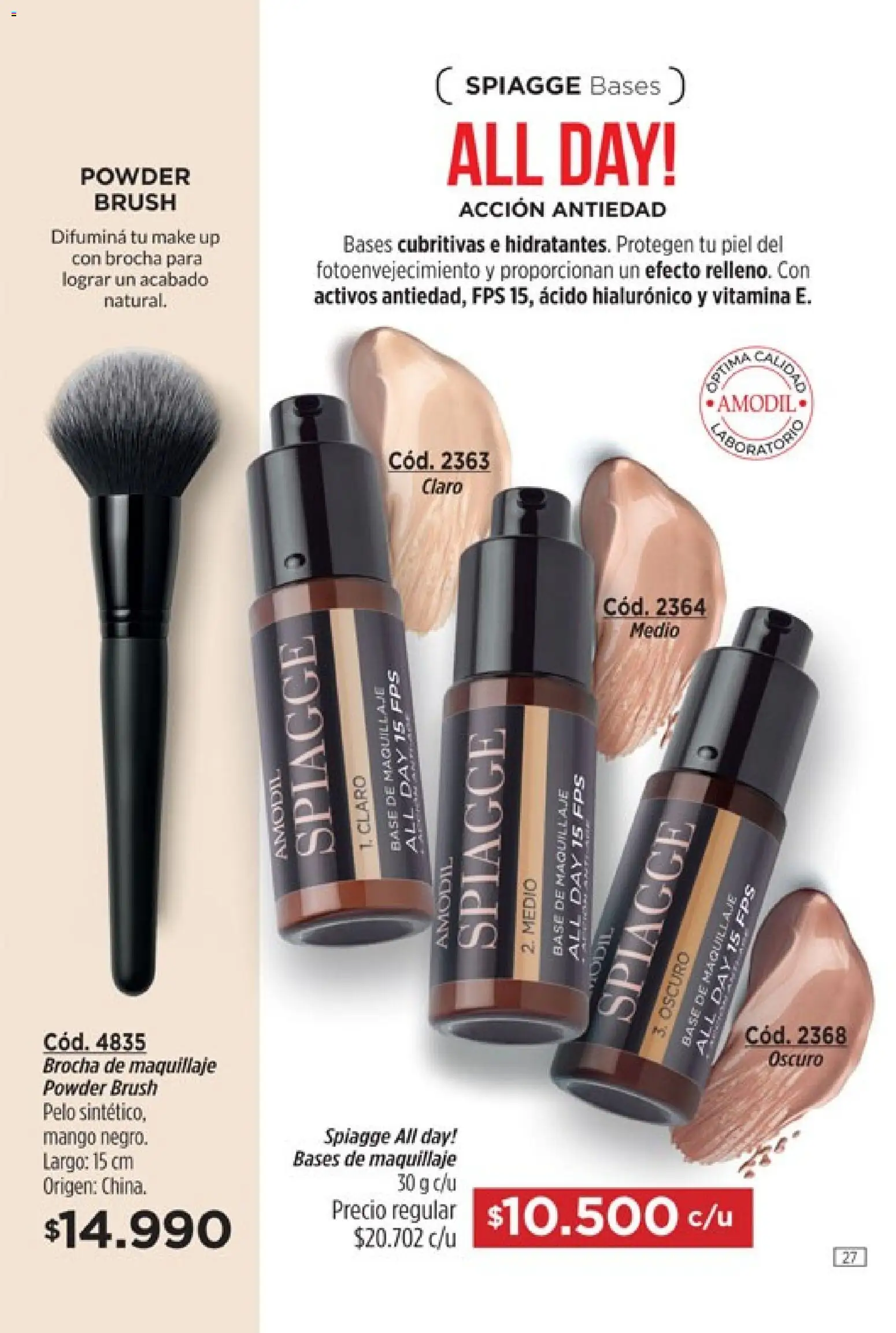 Catálogo Amodil Campaña 5 │ válido desde el 01.03.2026 | Página: 27 | Productos: Base de maquillaje, Maquillaje, Mango