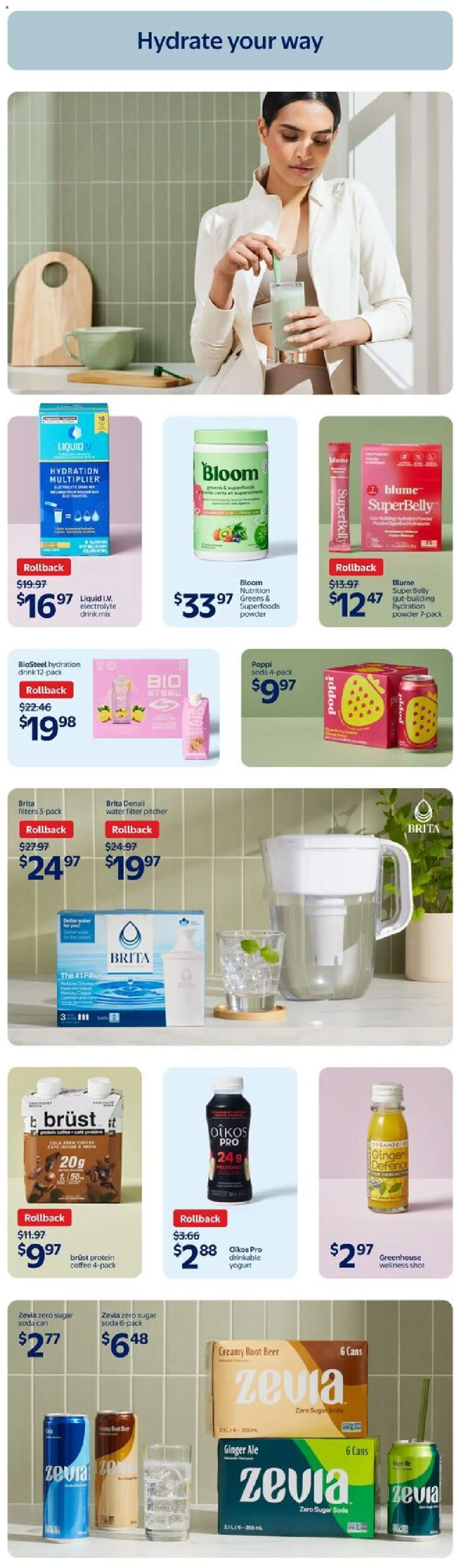 Walmart flyer valid from 01.01.2026 | Page: 7 | Products: Powder, Yogurt, Coffee, Beer