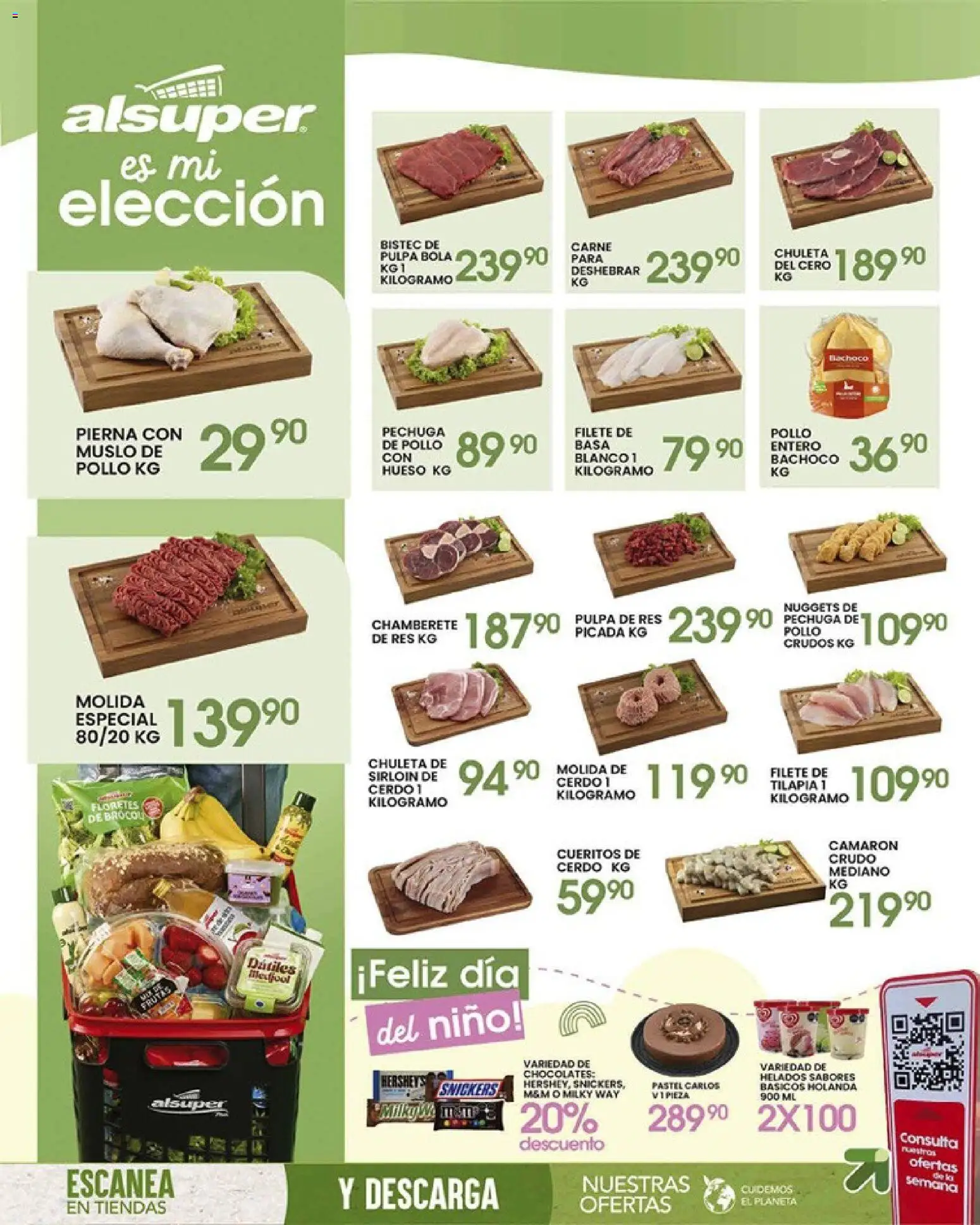 Nuevas ofertas de Alsuper válidas en toda la República Mexicana desde el 28.04.2026. ¡Encuentra las mejores ofertas en Alsuper folleto Calera! | Página: 8 | Productos: Pollo, Brocoli, Pastel, Res