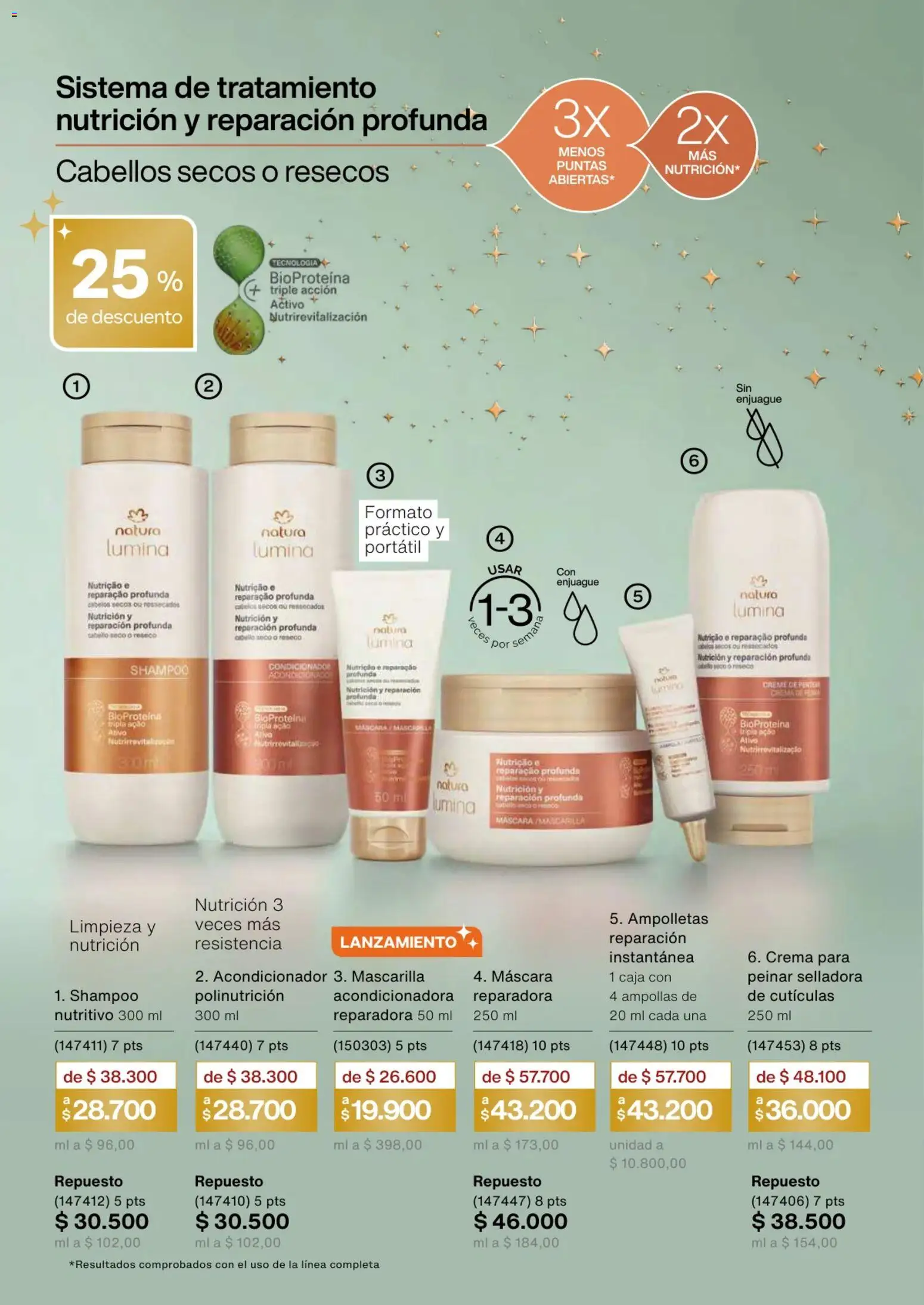 Natura revista - valida desde el 13.11.2025 | Página: 156 | Productos: Shampoo, Mascarilla, Máscara, Acondicionador