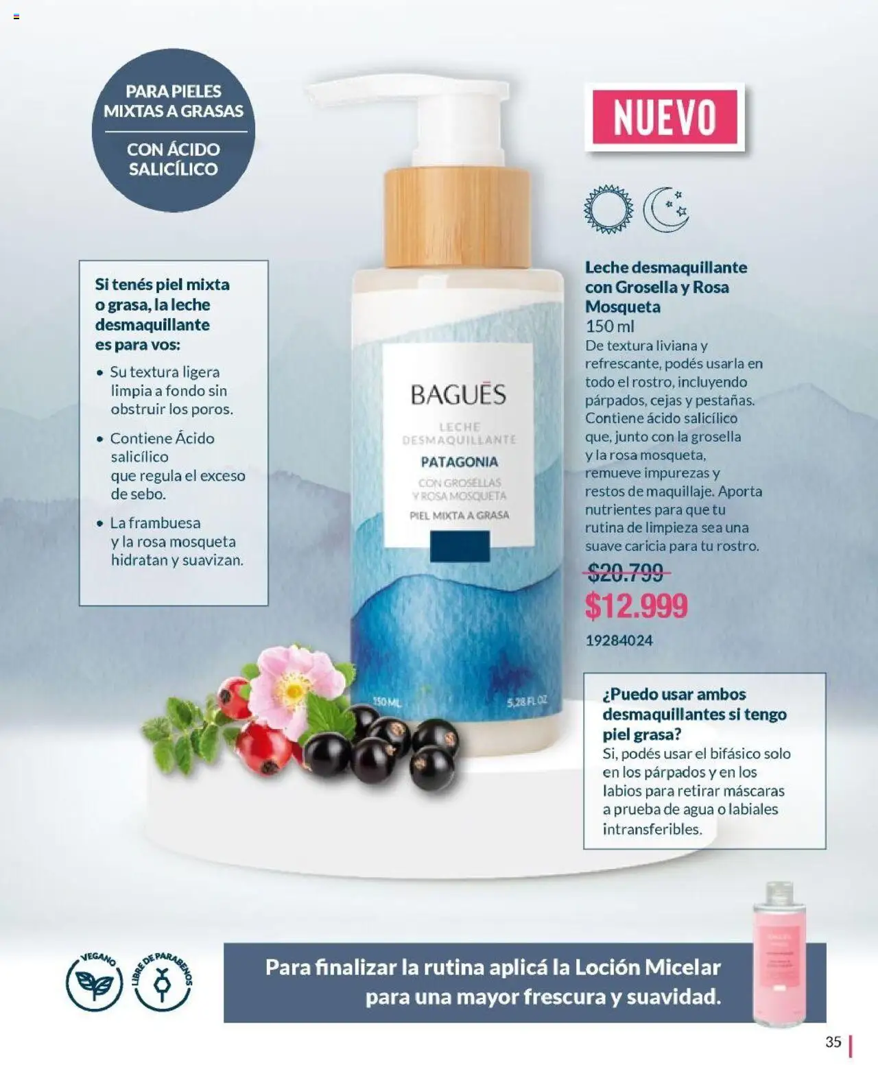 Bagués catálogo │ válido desde el 01.06.2025 | Página: 35 | Productos: Leche desmaquillante, Loción, Agua, Leche