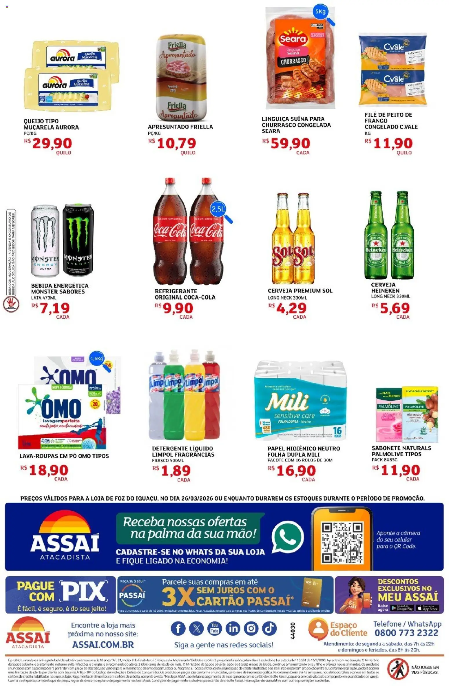 Assaí Atacadista Folheto - válido de 26.03.2026 | Página: 2 | Produtos: Celular, Base, Telefone, Papel higiênico