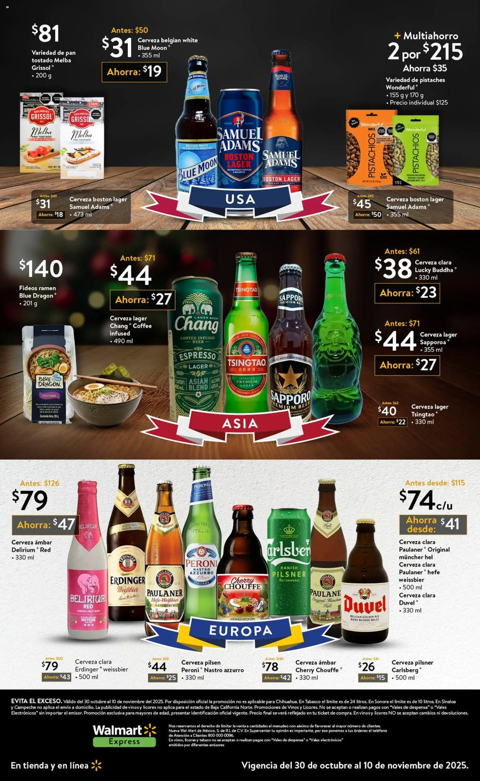 Nuevas ofertas de Walmart Express válidas en toda la República Mexicana desde el 30.10.2025. ¡Encuentra las mejores ofertas en Walmart Express folleto! | Página: 16 | Productos: Pan, Cerveza, Cámara, Despensa
