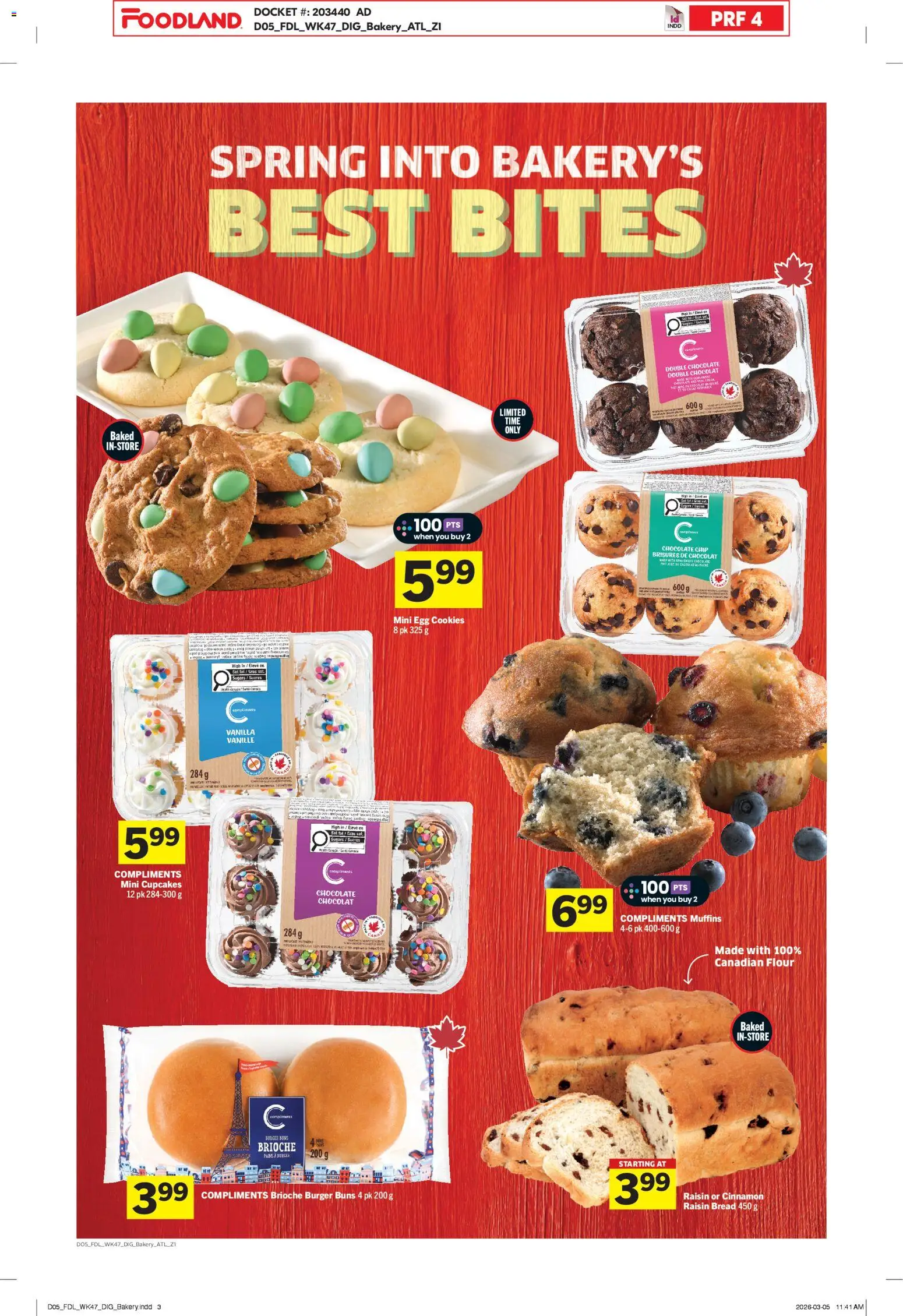 Foodland flyer valid from 19.03.2026 | Page: 11 | Products: Cookies, Bread, Chocolate