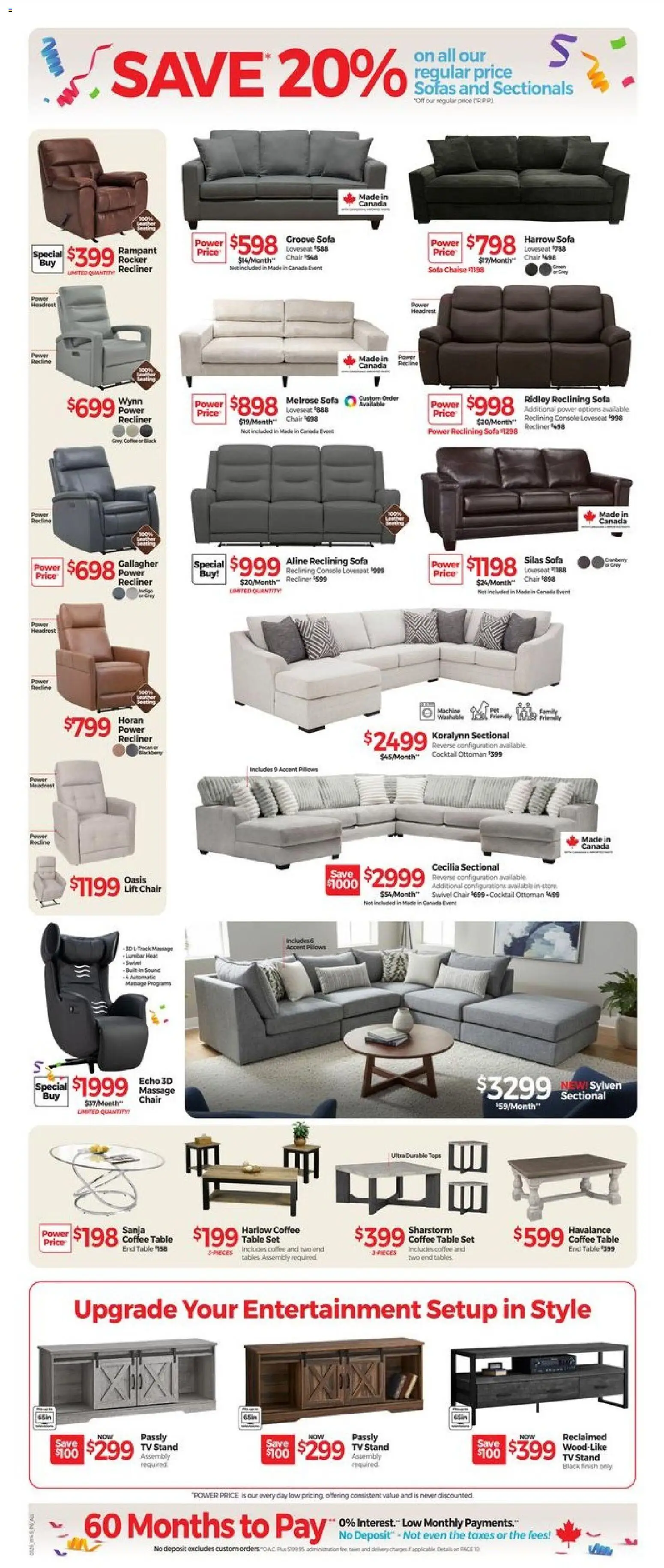 Tepperman's weekly flyer / circulaire flyer valid from 20.03.2026 | Page: 6 | Products: Tv, Table, Chair, Coffee