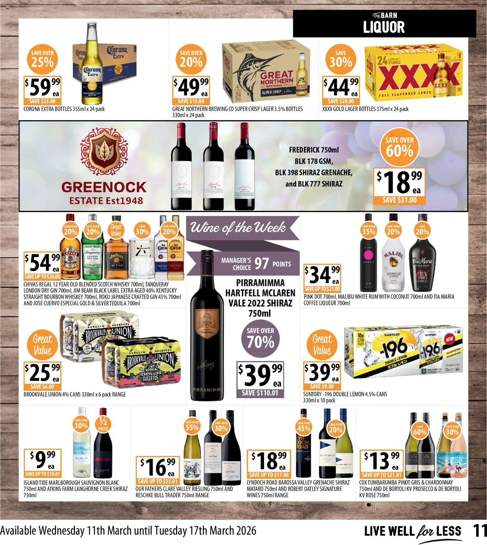 Supabarn catalogue - valid from 11.03.2026 | Page: 11 | Products: Bourbon, Vodka, Whiskey, Lemon