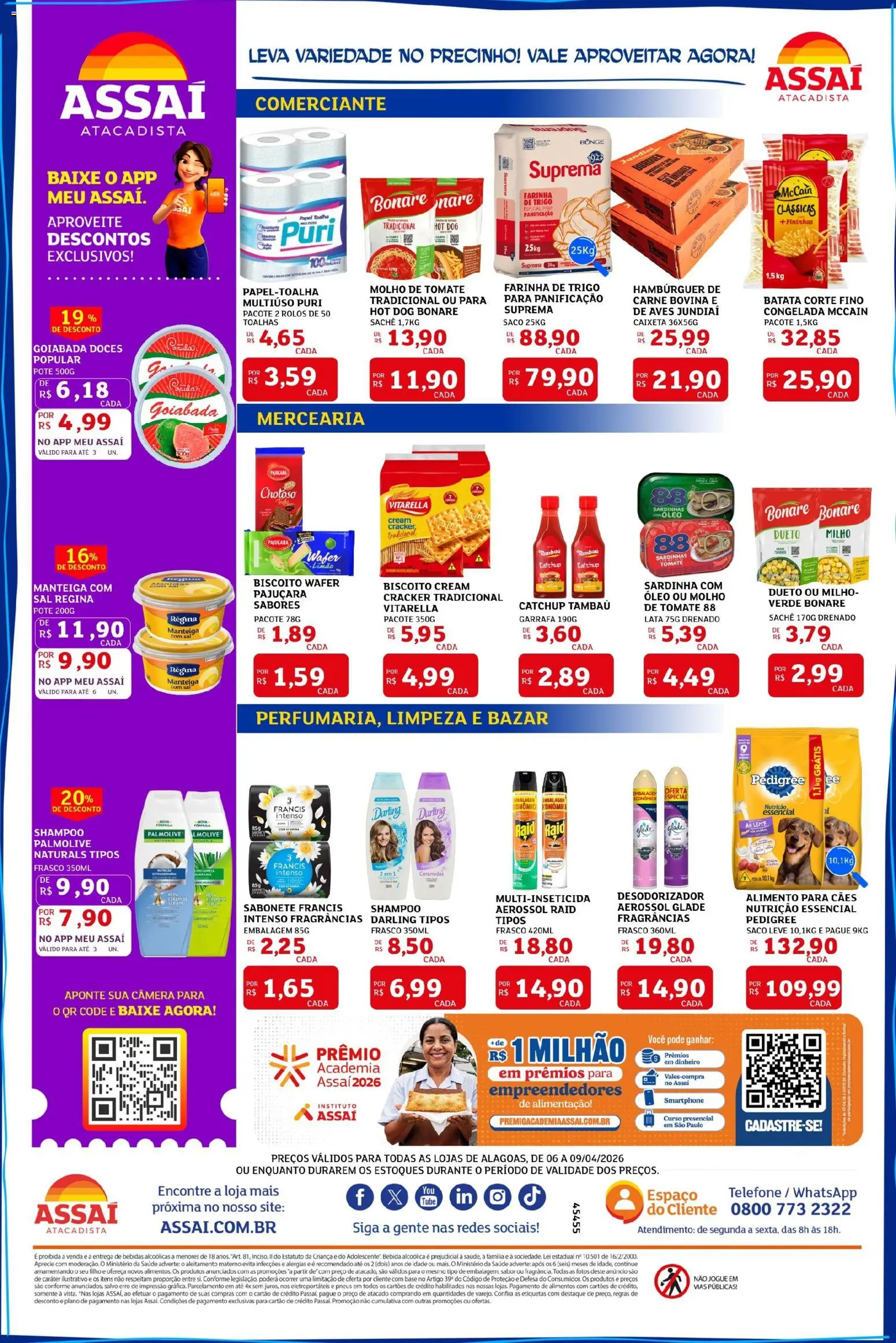 Assaí Atacadista Folheto - válido de 06.04.2026 | Página: 2 | Produtos: Base, Hambúrguer, Sabonete, Bebida