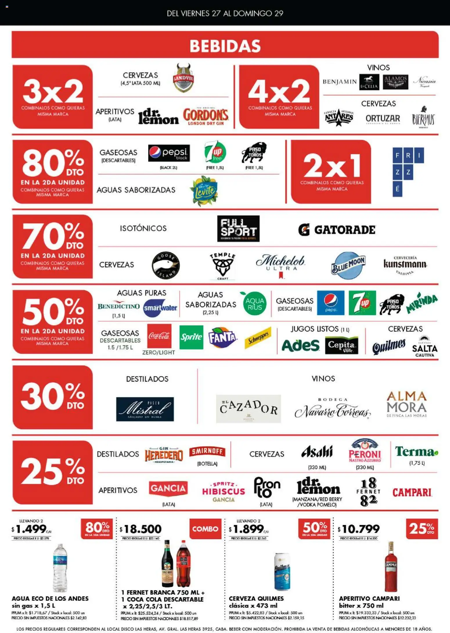 Disco ofertas │ válido desde el 27.03.2026 | Página: 5 | Productos: Botella, Fernet, Agua, Cerveza