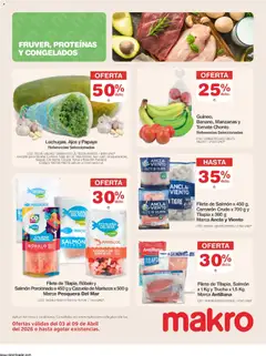 Makro catálogo -  Vista previa de la revista de la tienda Makro valido desde el 03.04.2026 | Página: 2 | Productos: Ducha Bidet, Mariscos, Tomate, Papaya