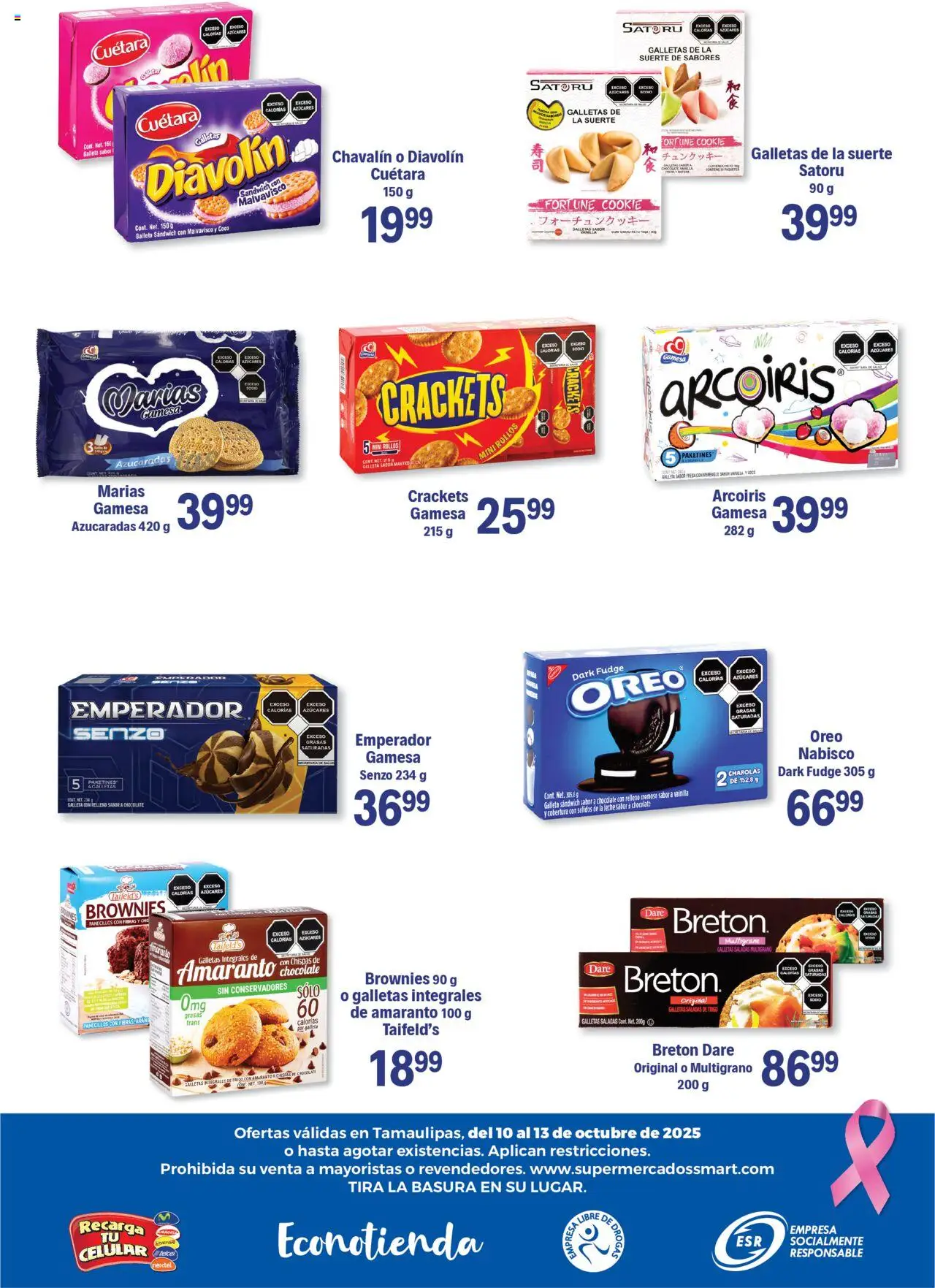 Nuevas ofertas de S-Mart válidas en toda la República Mexicana desde el 10.10.2025. ¡Encuentra las mejores ofertas en S-Mart - Folleto de Feria - Nuevo Laredo! | Página: 6 | Productos: Leche, Chocolate, Galletas
